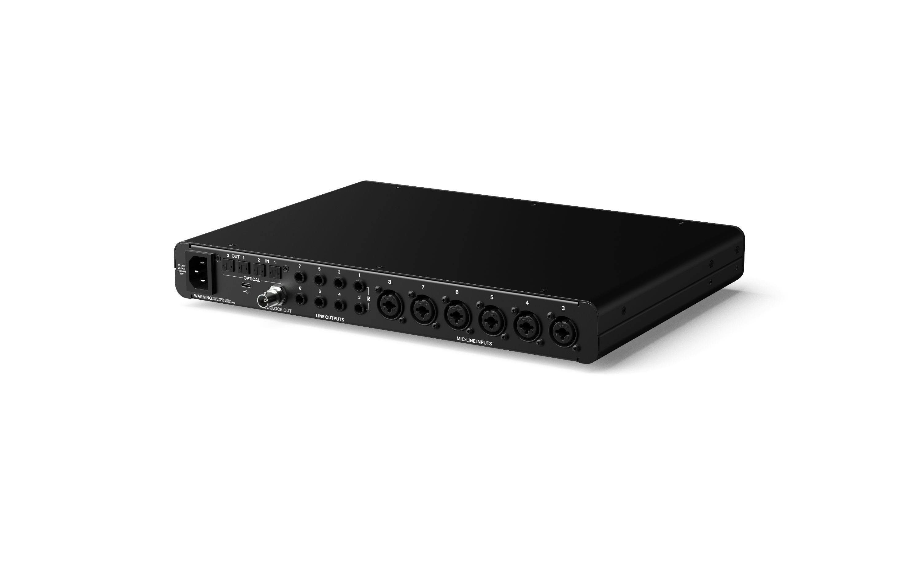 B Stock : Audient EVO 16 24-in 28-out USB-C Audio Interface - 014 - 513423-Evo 16 Rear 3-4 Right.jpg