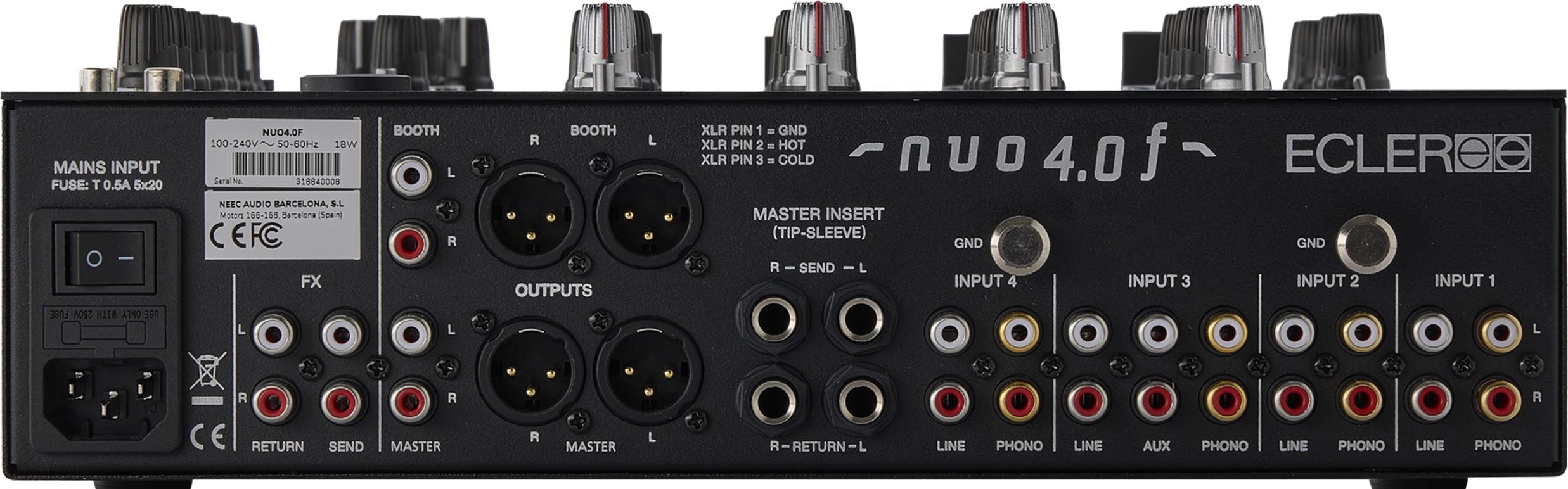 Ecler NUO 4.0F - 4 Channel Analog Mixer in Silver - CNUO40FSL (2).jpg