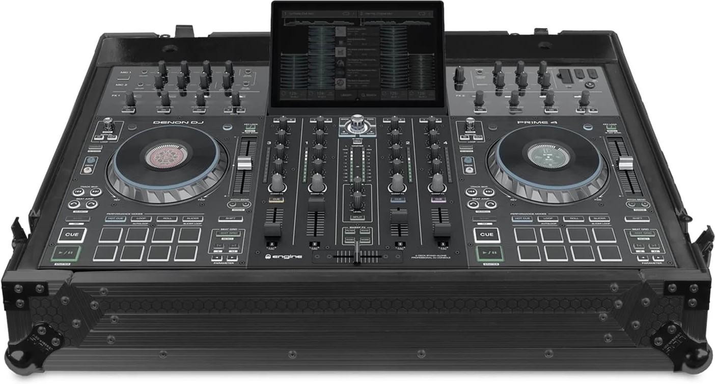 UDG FlightCase Denon DJ Prime 4 + Wheels in Black - U91069BL (1).jpg