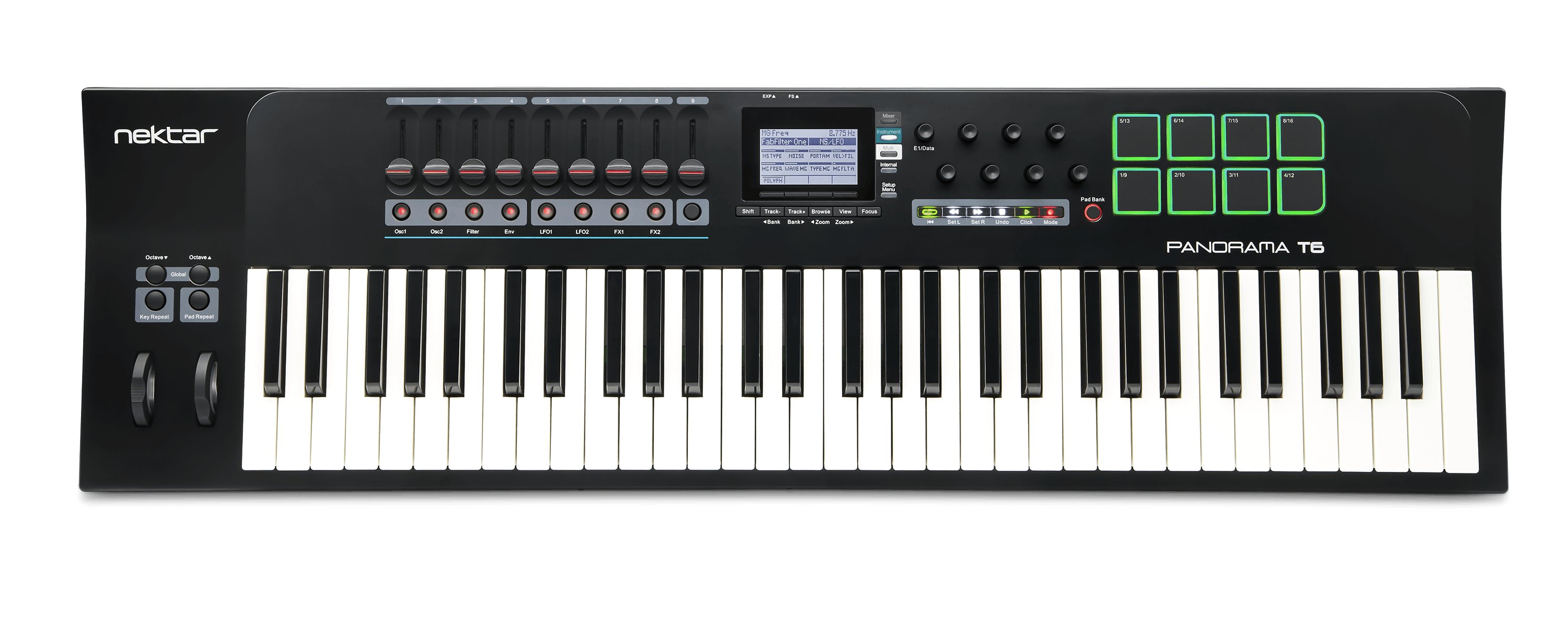 Nektar Panorama T6 - 61 Note Advanced MIDI Keyboard & Controller - 286056-T6_birdseye.jpg