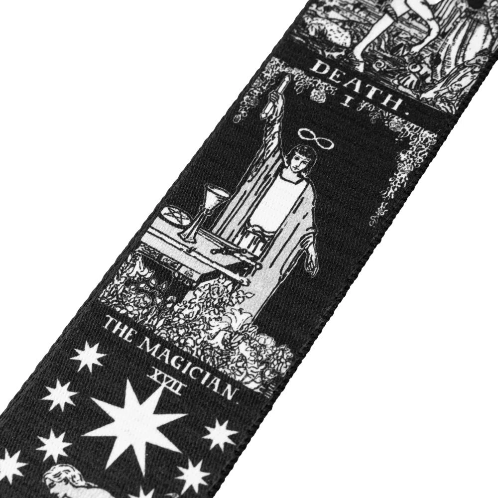 Levy's Clairvoyant Guitar Strap With Tarot Black & White Design - MP2CVY-003_002.jpg