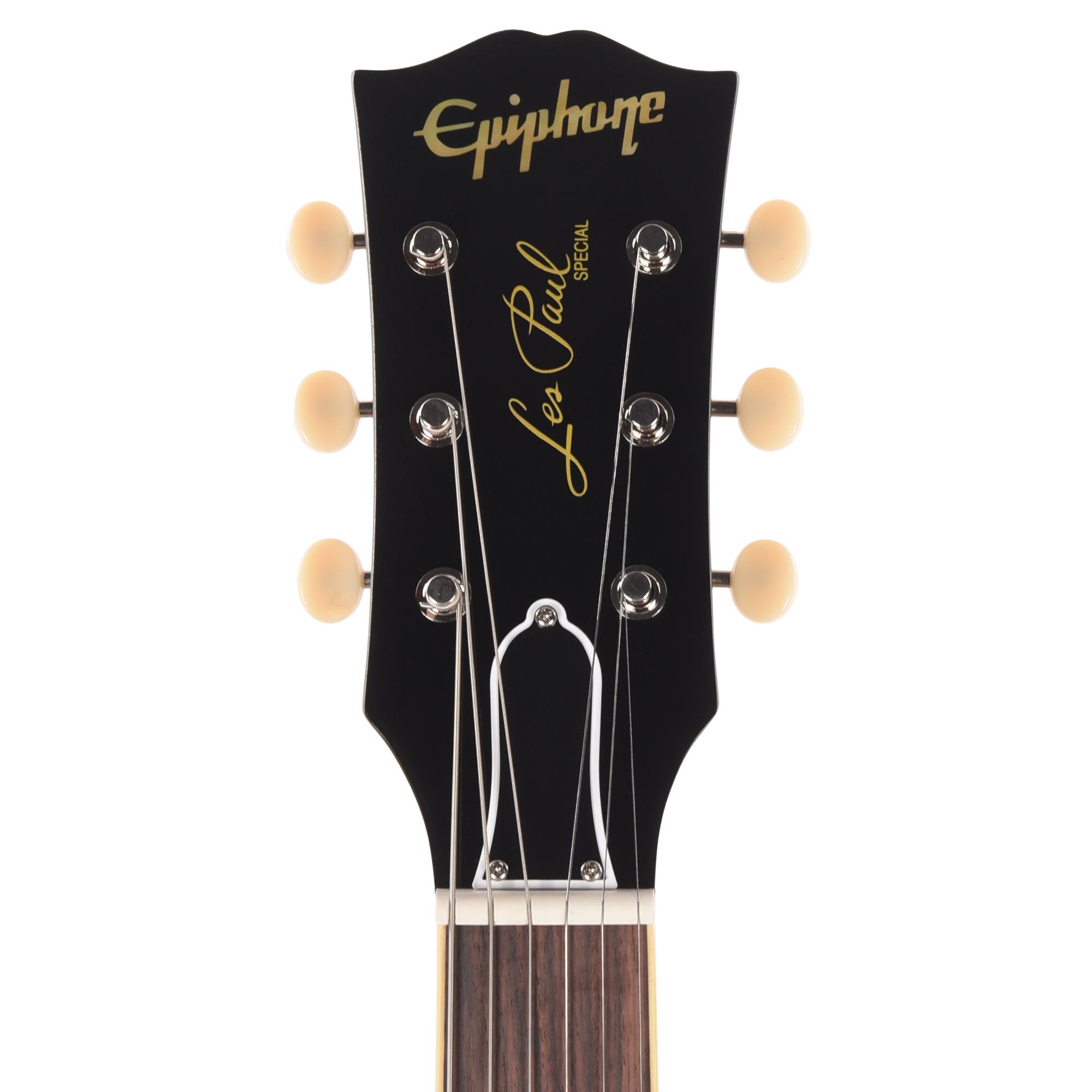 Epiphone Inspired by Gibson Custom 1960 Les Paul Special Double Cut Reissue Electric Guitar in Olive Drab - ECLSR0ODNH-Headstock.jpg