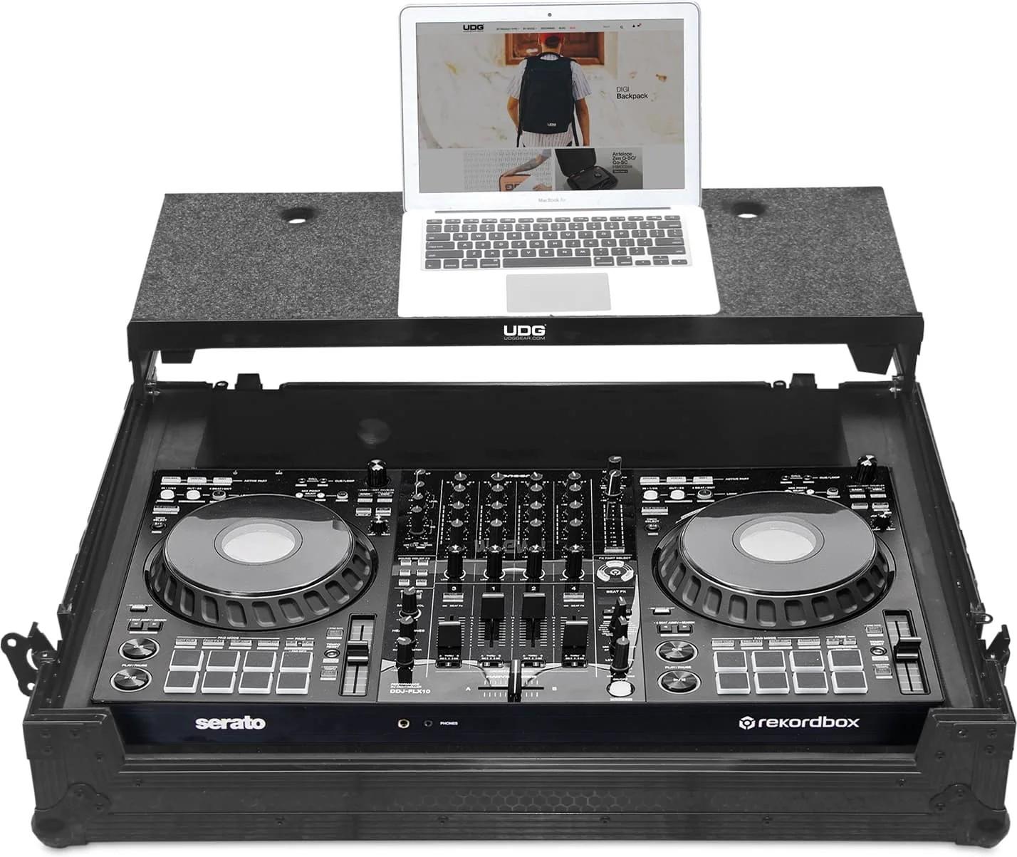 UDG Flightcase Pioneer DDJ-FLX10 Laptop & Wheels in Black - U91088BL (1).jpg