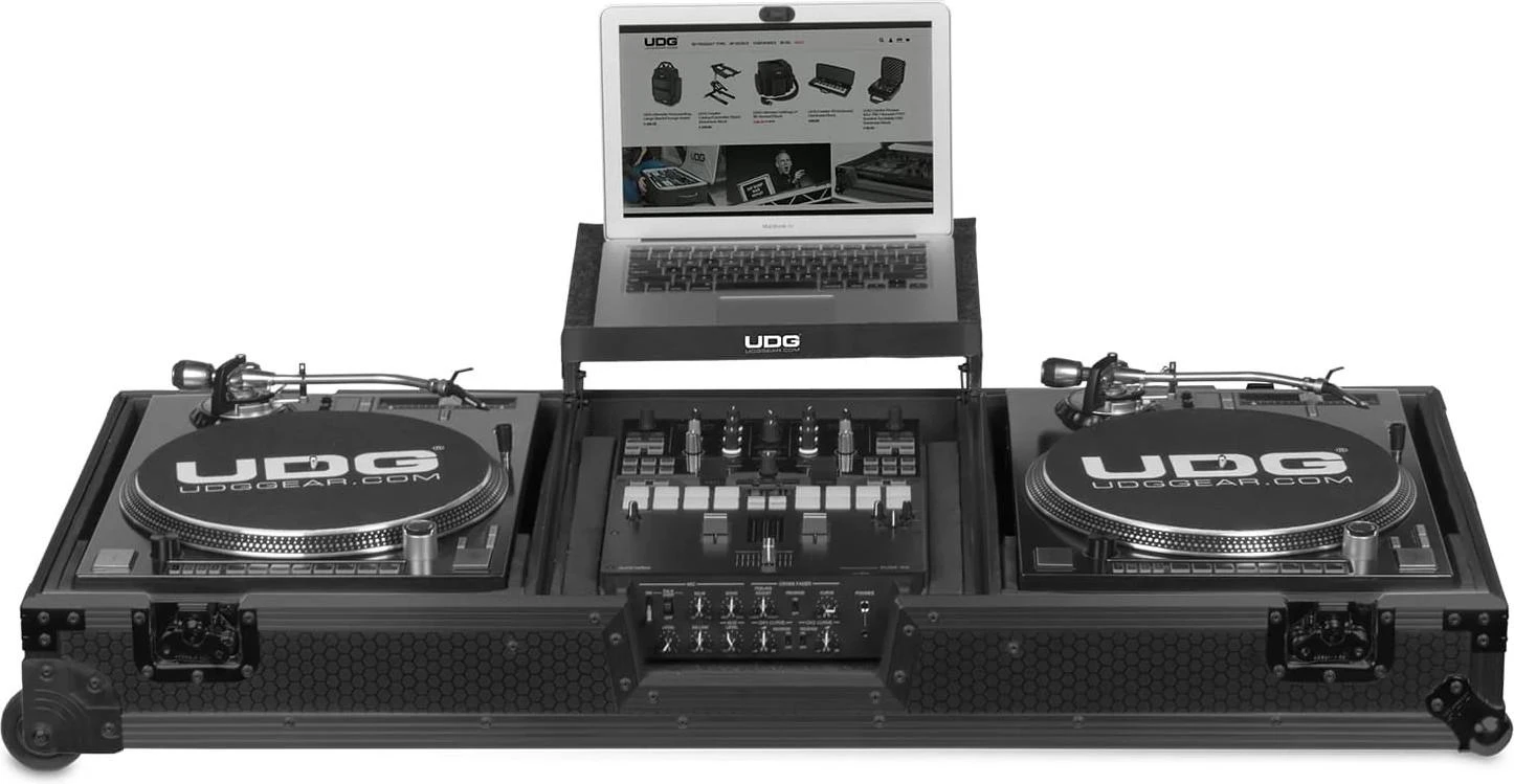 UDG FlightCase Set Multi-Format Battle TT & Mixer + Laptop & Wheels in Black - U91050BL (1).jpg