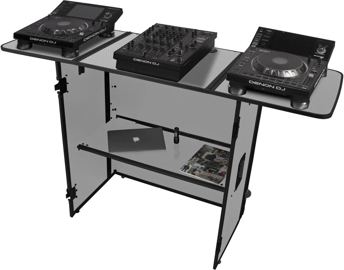 UDG FlightCase Fold Out DJ Table + Wheels MK2 in White - U91049WH2 (3).jpg