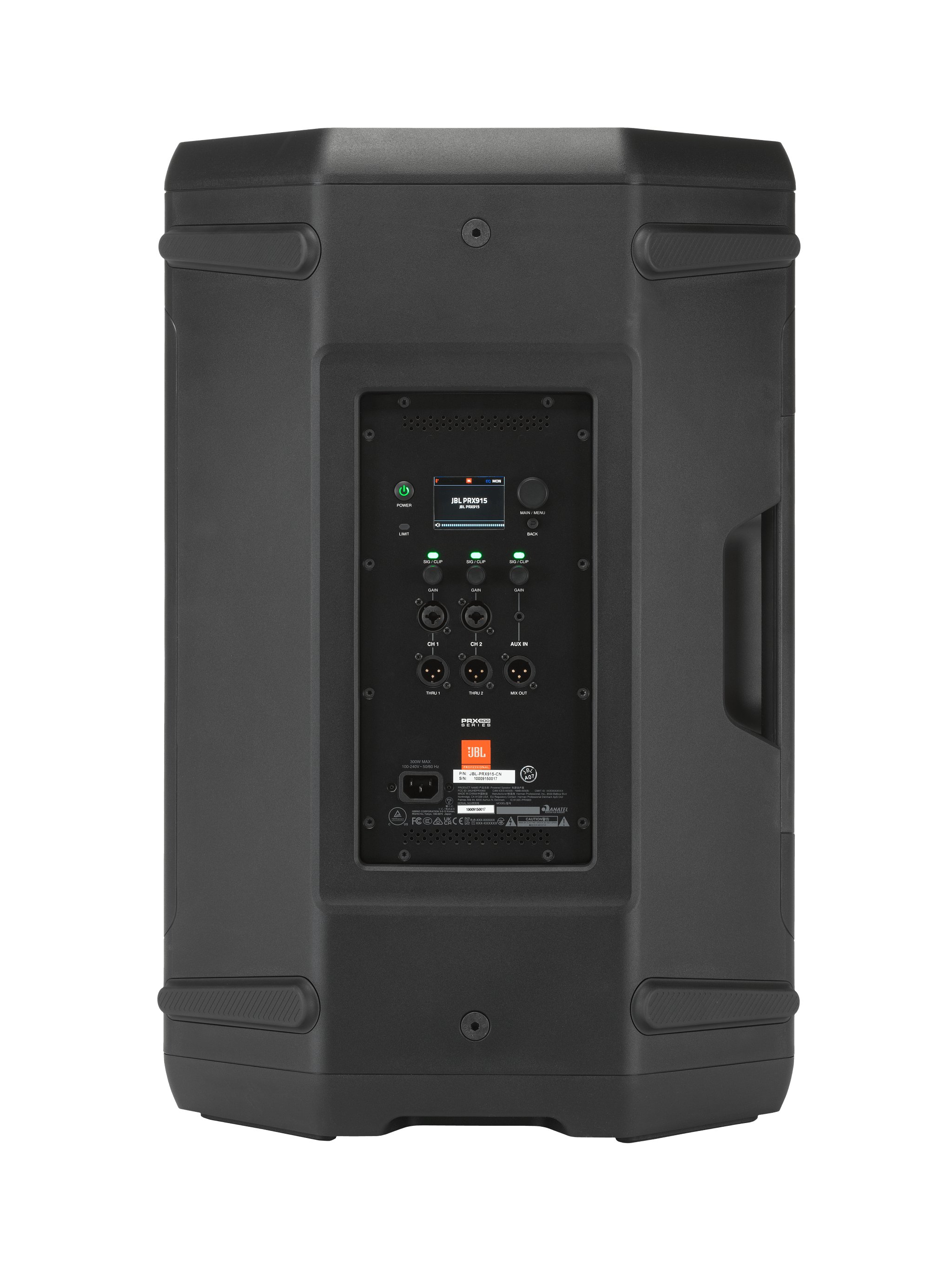 JBL PRX915 Professional Powered Two-Way 15-Inch PA Loudspeaker - JBL2118-JBL_PRX900_Series_PRX915-rear.jpg