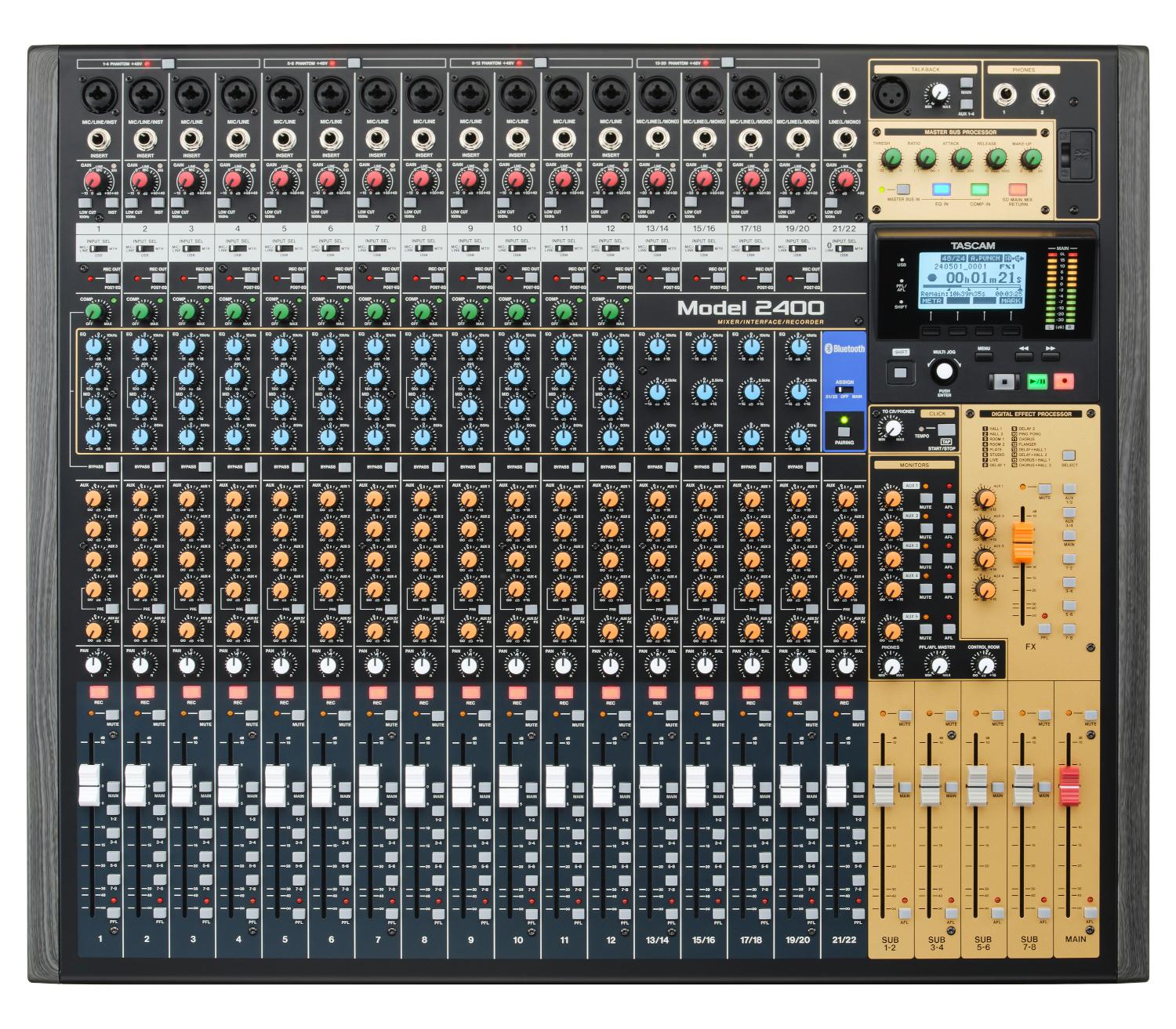 B Stock : Tascam MODEL 2400 24 Channel Flagship Analogue Recording Console and Live Mixer with Audio Interface - 001 - MODEL2400 - Main Image.jpg