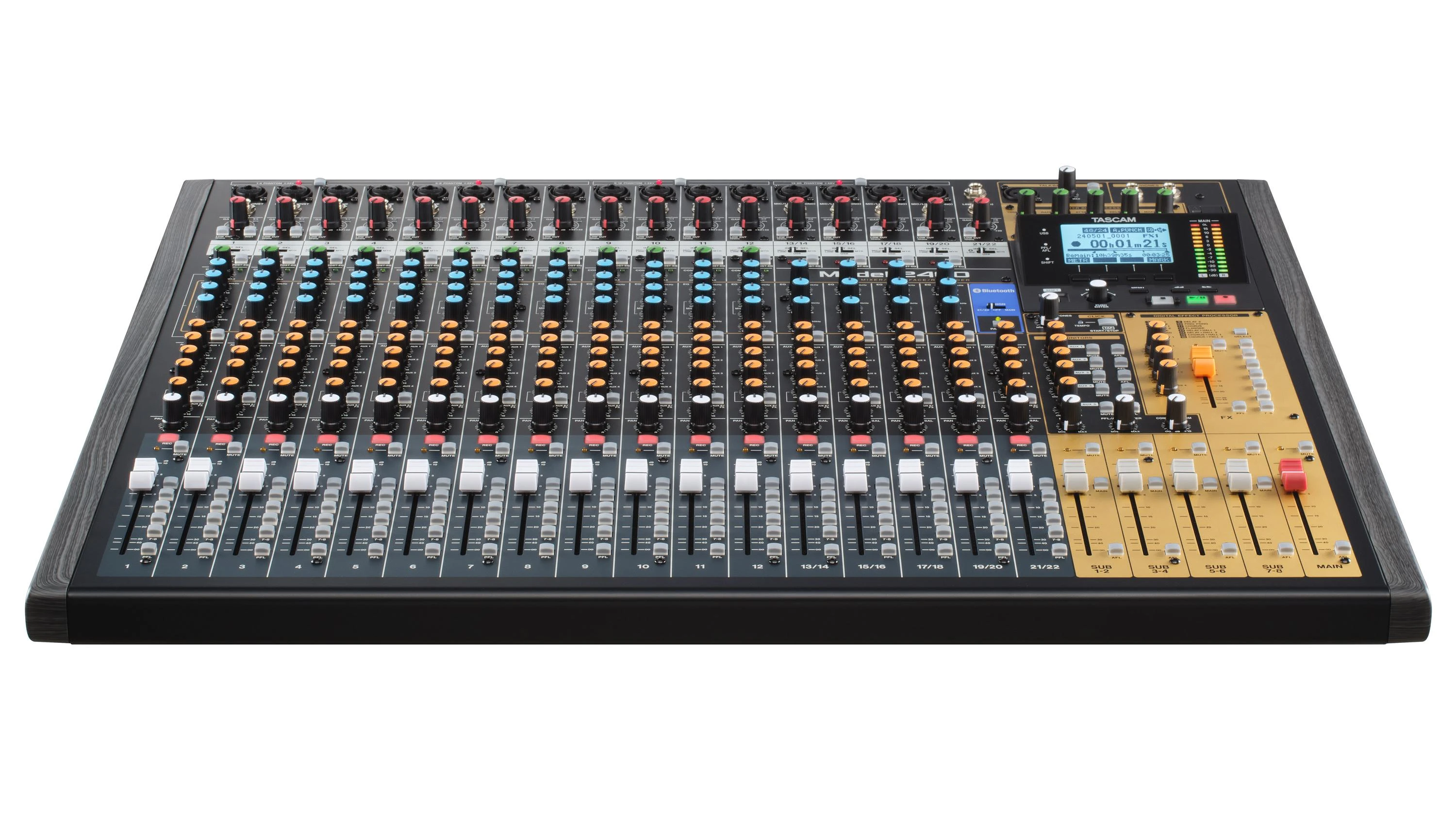B Stock : Tascam MODEL 2400 24 Channel Flagship Analogue Recording Console and Live Mixer with Audio Interface - 001 - MODEL2400 - Front.jpg