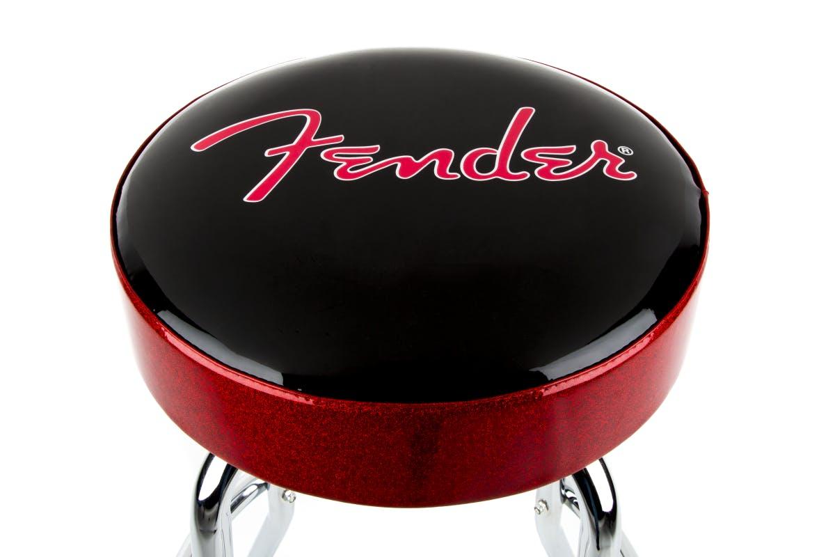 B Stock : Fender Red Sparkle Logo 30" Barstool in Black Red Sparkle Chrome - 001 - 9192022003-3.jpg