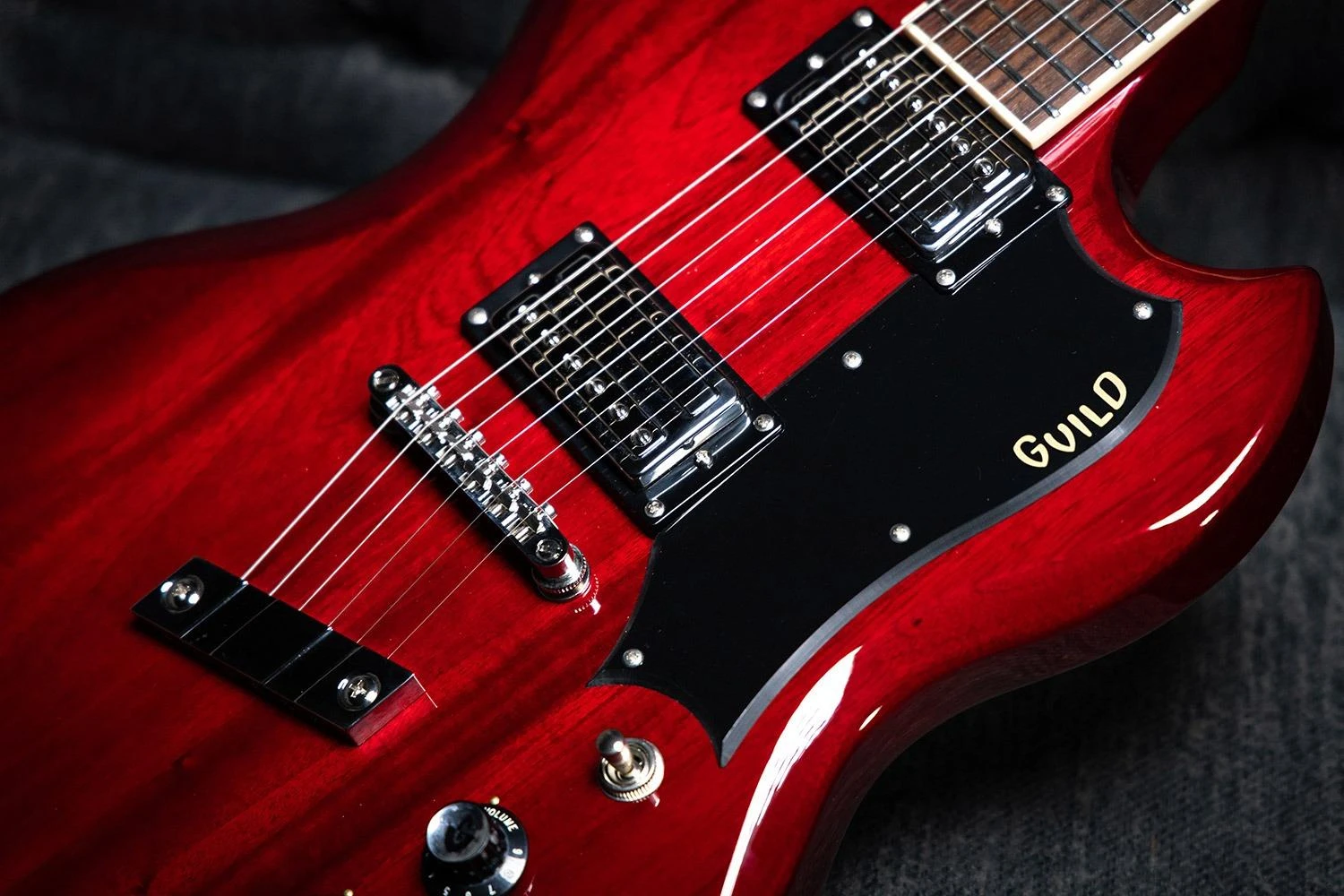 Guild Polara Deluxe Electric Guitar in Cherry Red - GPODELUCRX-13.jpg