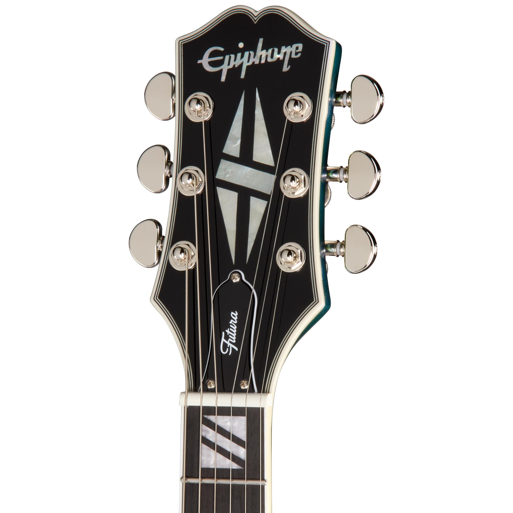 Epiphone Futura SG Custom Electric Guitar in Dragonfly Shift - EIFSGCDFSNH-Headstock.jpg