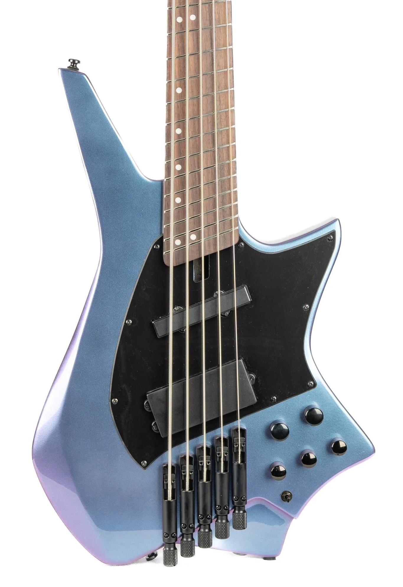 Hils HZB5 5 String Bass Guitar in Gloss Mystic Purple with Fanned Frets - HZB5G-MP-1.jpg