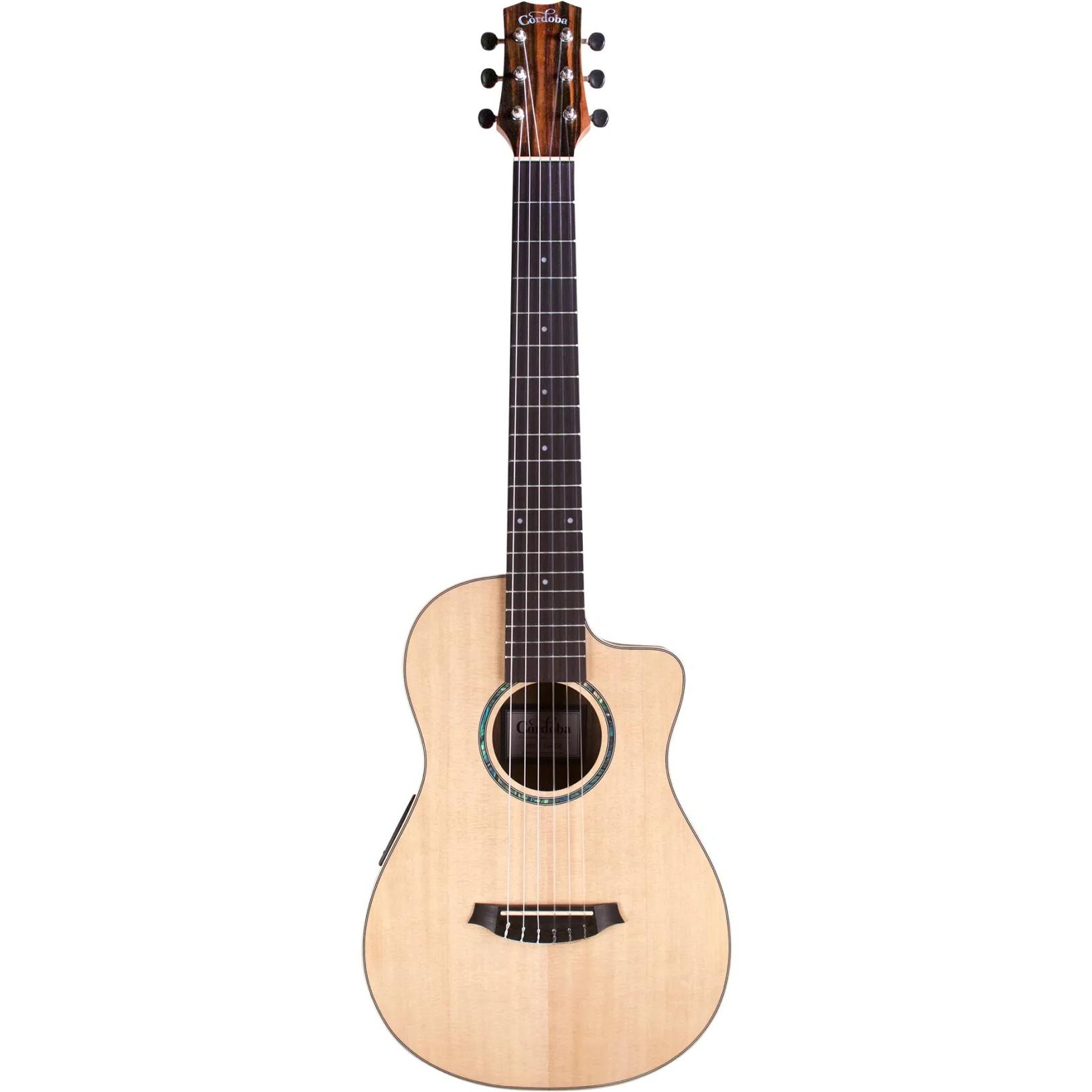 Cordoba Mini II EB-CE Electro Acoustic Guitar in Natural - CMIIIEBC-Front-New.jpg