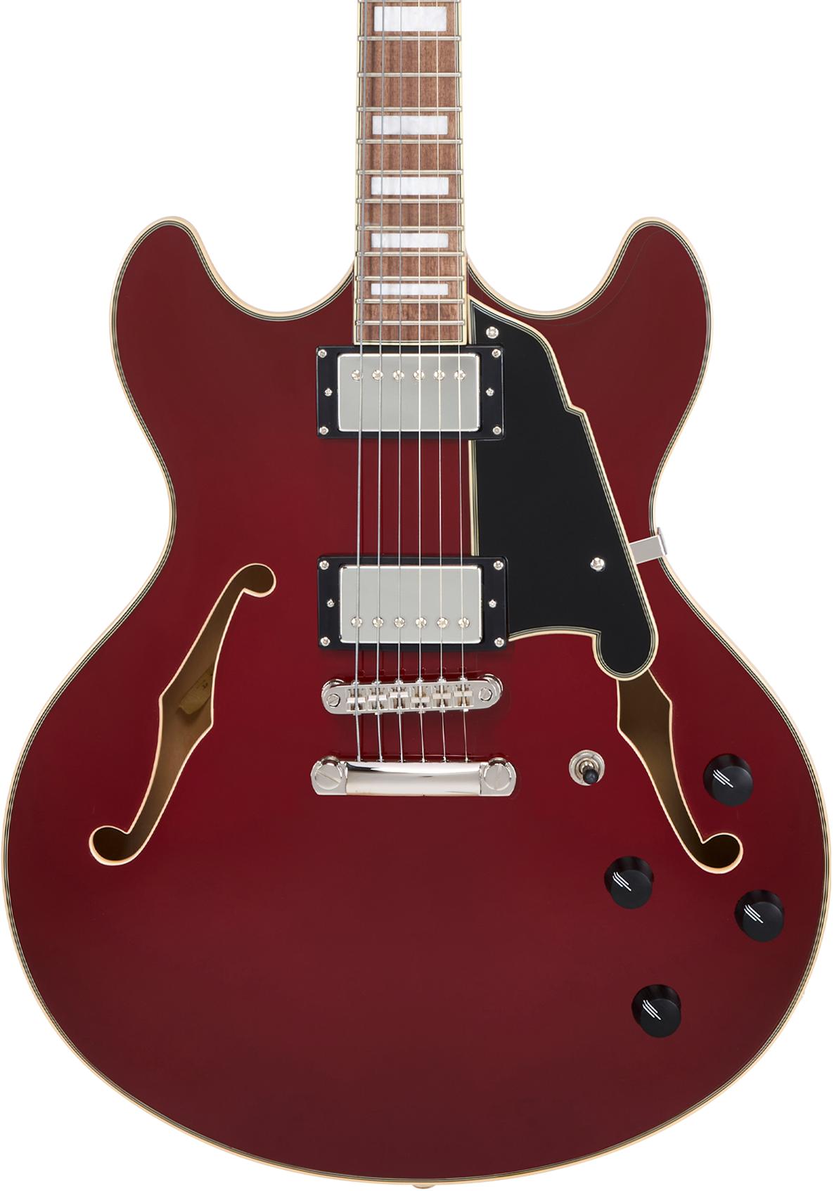 【未使用】D'Angelico Premier SS Burnt Red ギター D'Angelico Premier DC Semi-Hollow Electric Guitar in Burnt Red