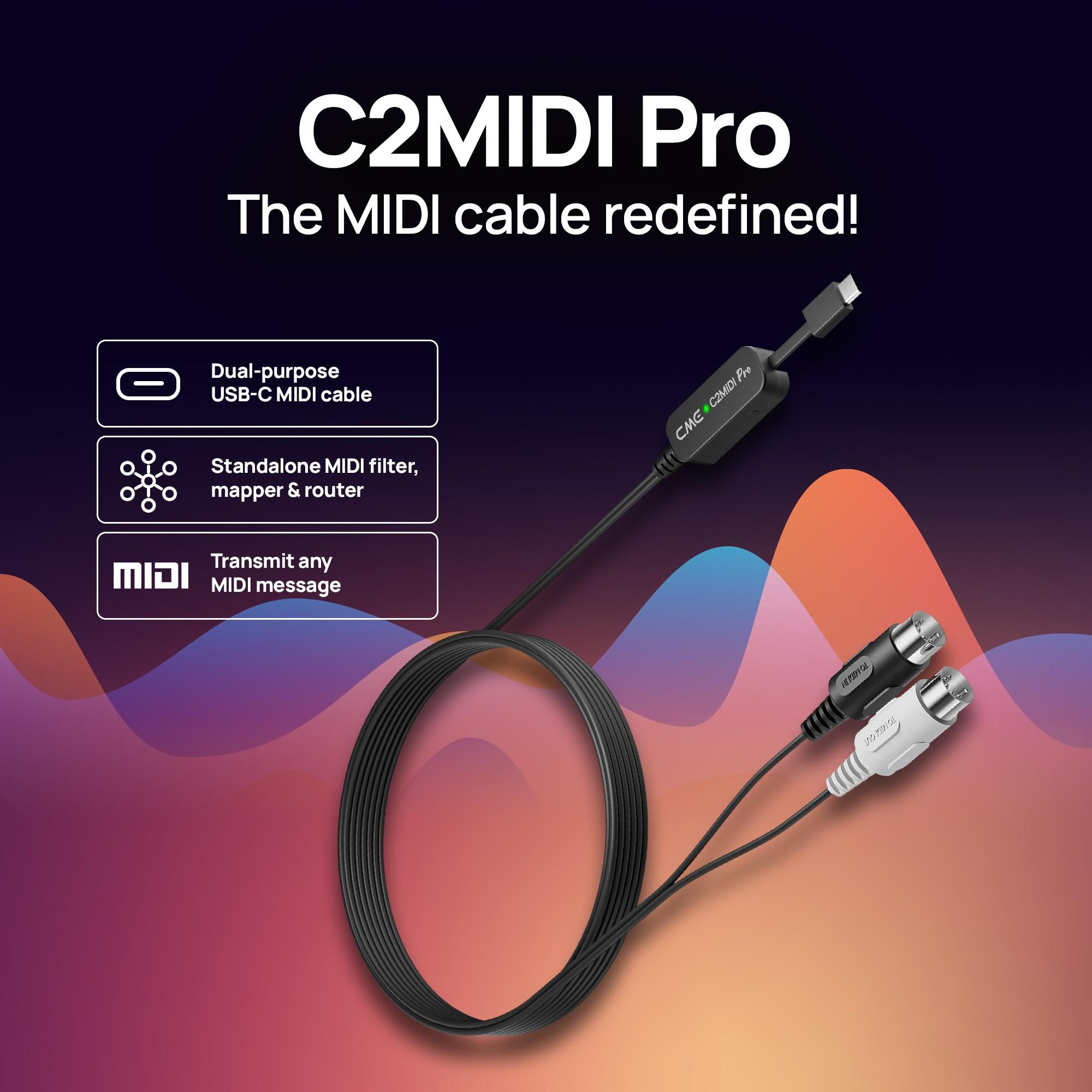 CME C2MIDI Pro Dual-purpose 1-in-1-out USB-C-to-MIDI Cable With Filter, mapper & router - S-F000C12 (2).jpg