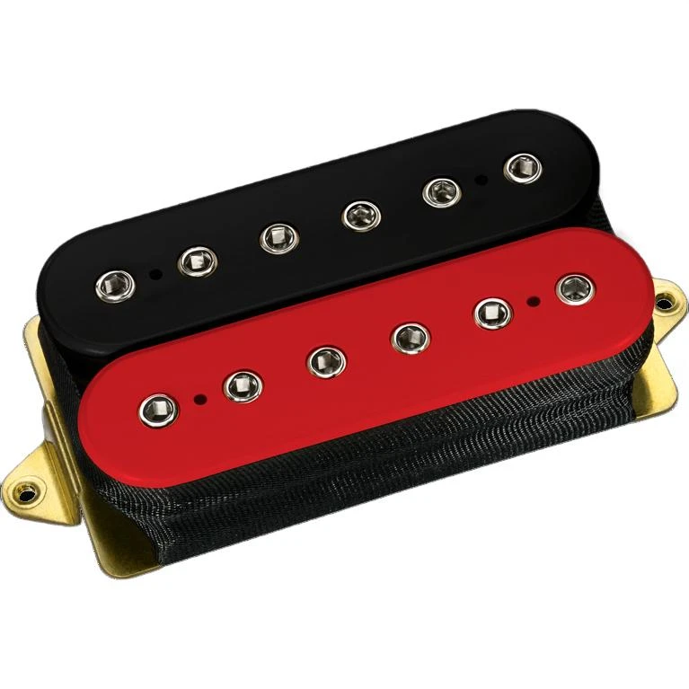 DiMarzio DP100 Super Distortion Humbucker Pickup in Red & Black with Black Pole Pieces, Standard Spacing - DP100BRBK-1.jpg