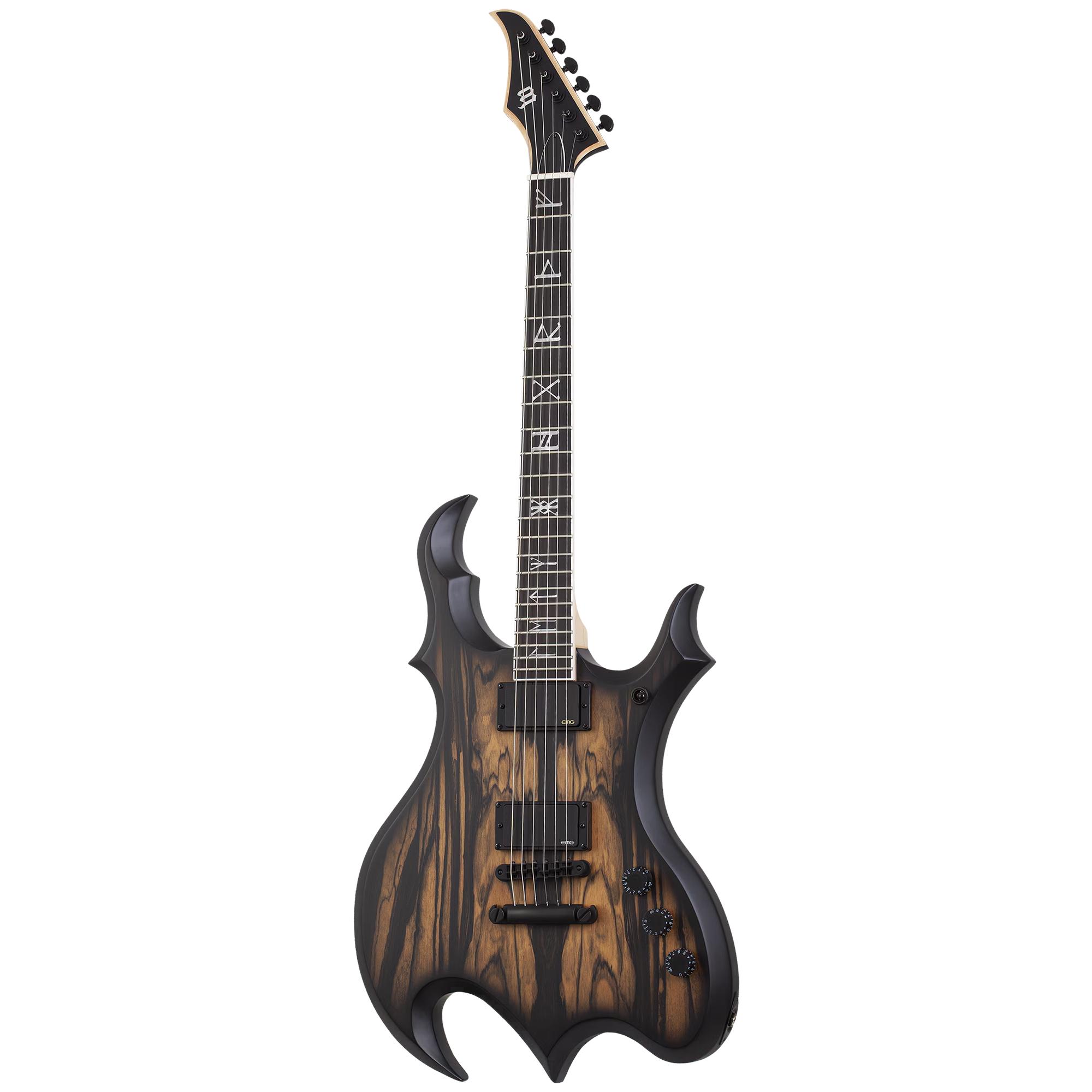 Wylde Audio Wrathmaker Electric Guitar in Pale Moon Ebony with Black Burst - SCH-GTR-4588-Front.jpg