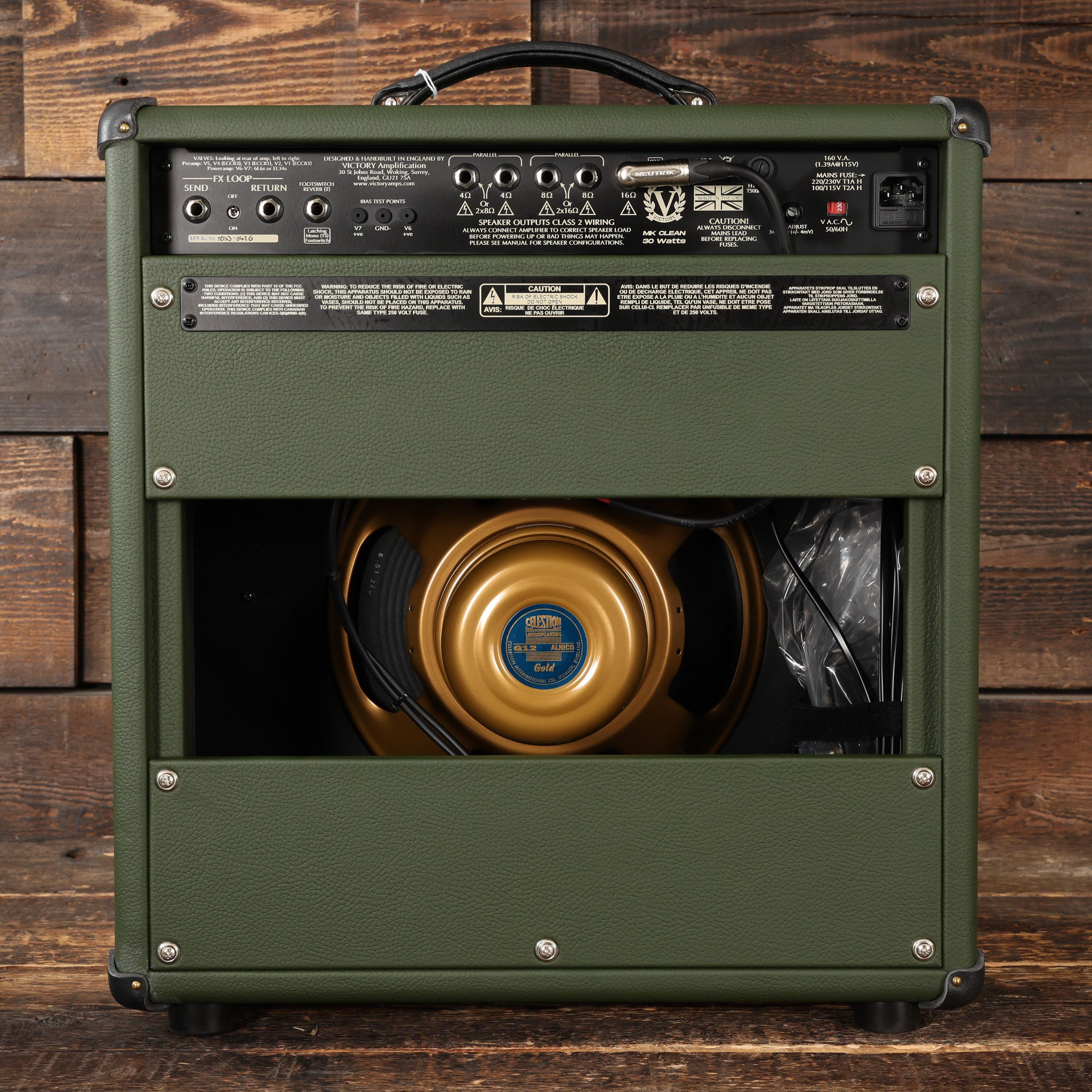 Victory MK Clean 30W 1x12 Hand-Wired Valve Amp Combo in Nori Green - MK-112-CR-GP197-DI (6).jpg