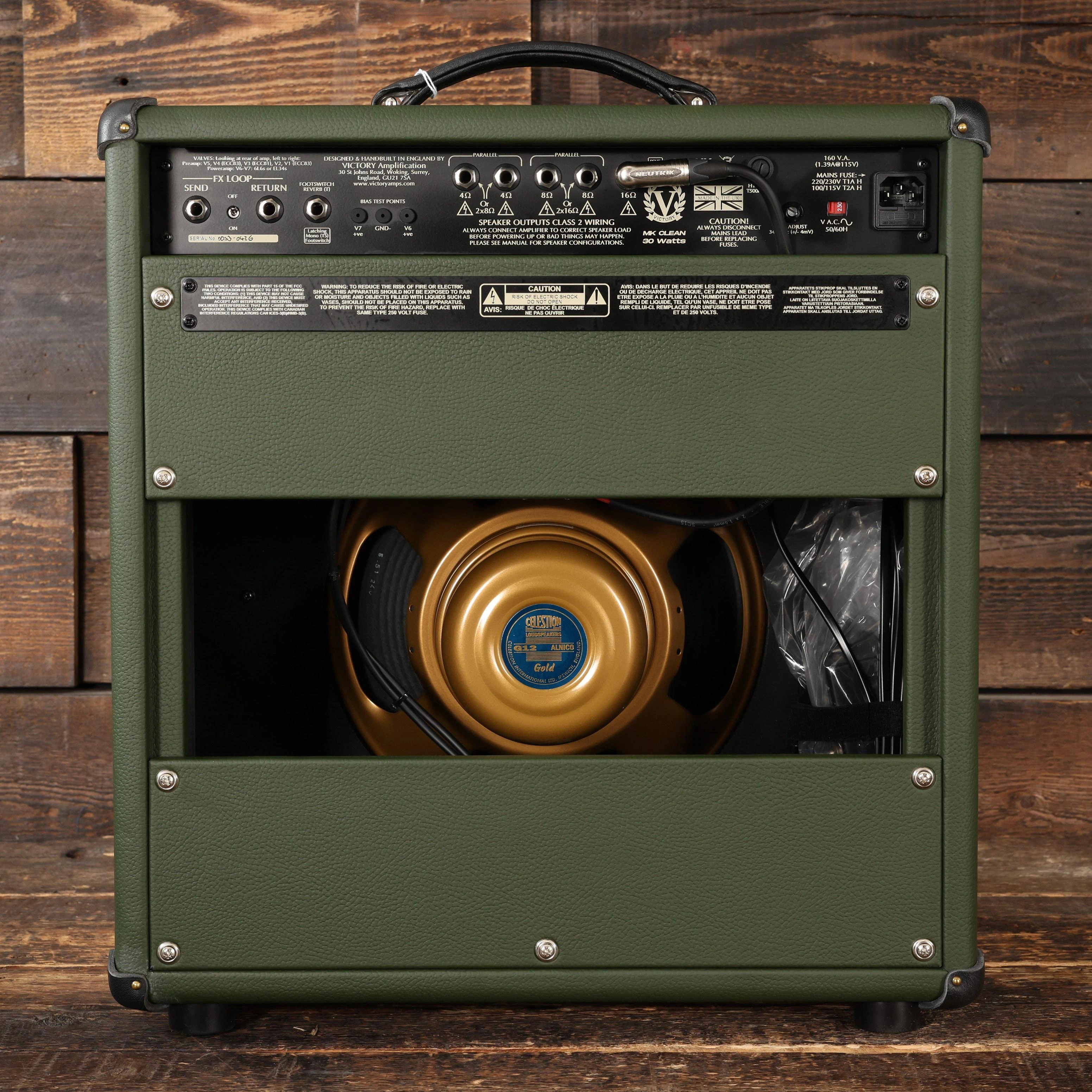Victory MK Clean 30W 1x12 Hand-Wired Valve Amp Combo in Nori Green - MK-112-CR-GP197-DI (6).jpg