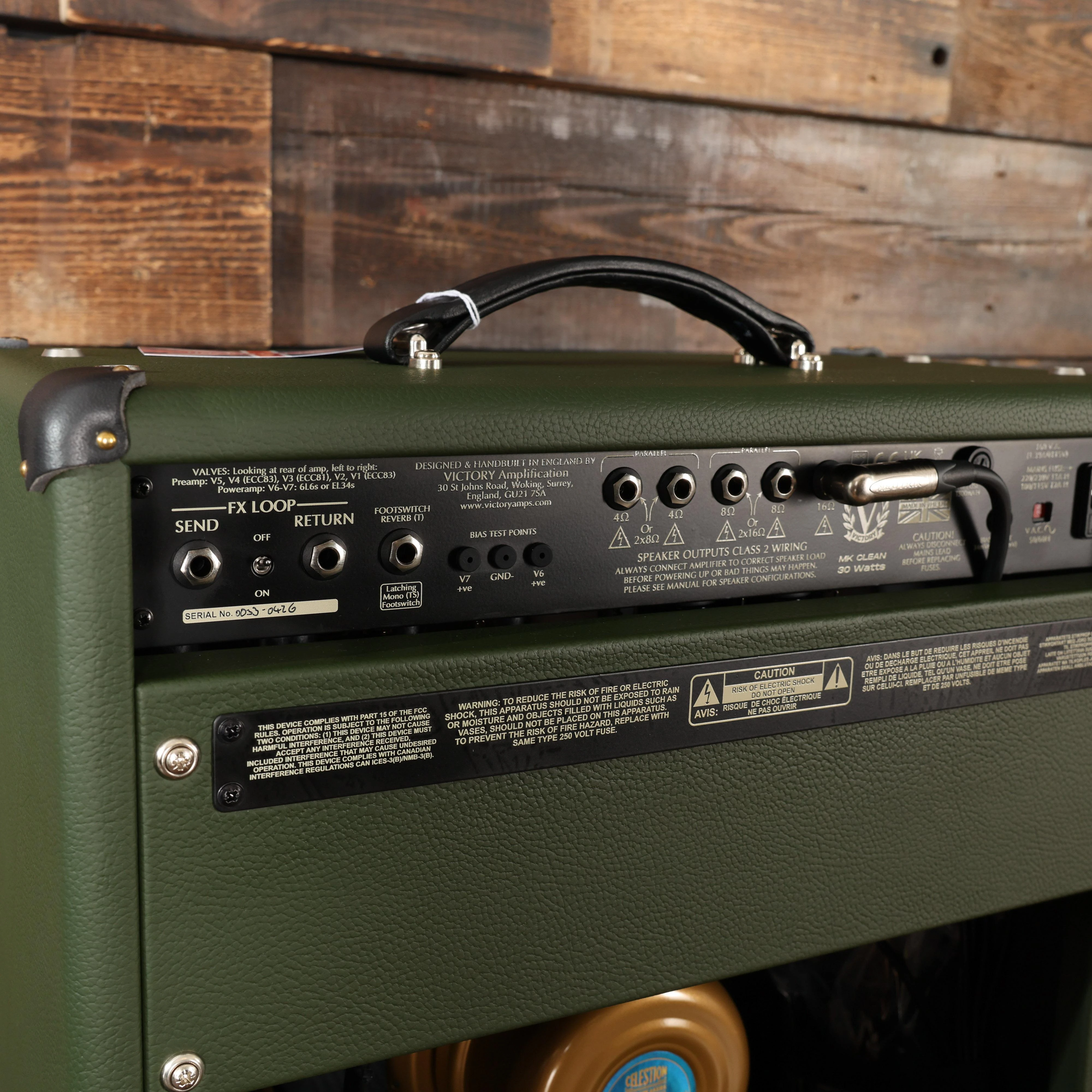 Victory MK Clean 30W 1x12 Hand-Wired Valve Amp Combo in Nori Green - MK-112-CR-GP197-DI (7).jpg