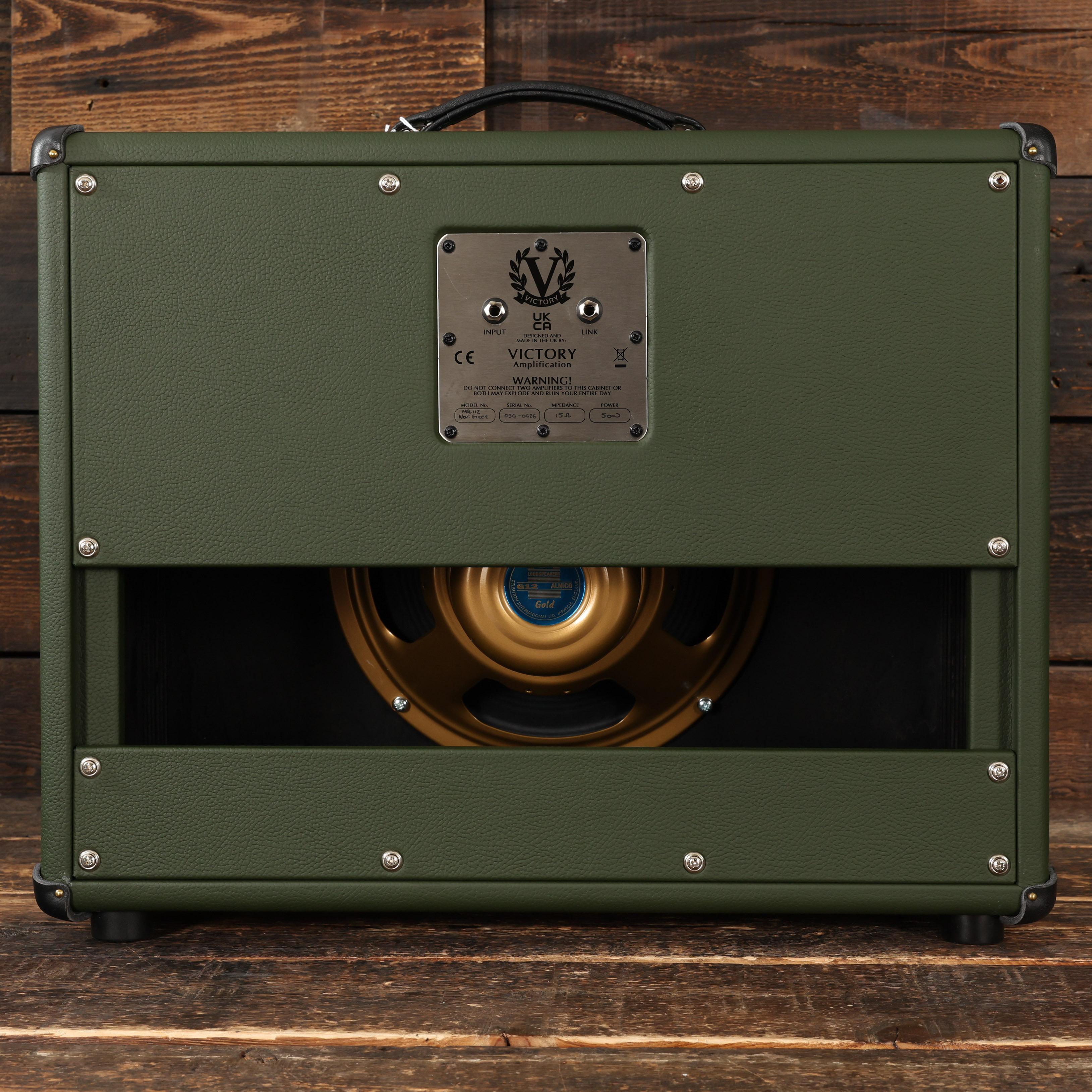 Victory MK 112 Open-Back Speaker Cabinet in Nori Green with Celestion Alnico Gold Speaker  - 112-GP197-DI  (5).jpg