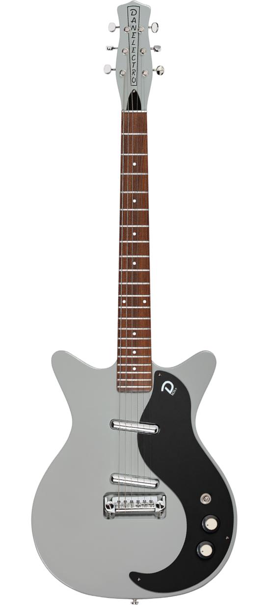 Danelectro 59M NOS+ Electric Guitar in Ice Grey - DC59MGY-Front.jpg