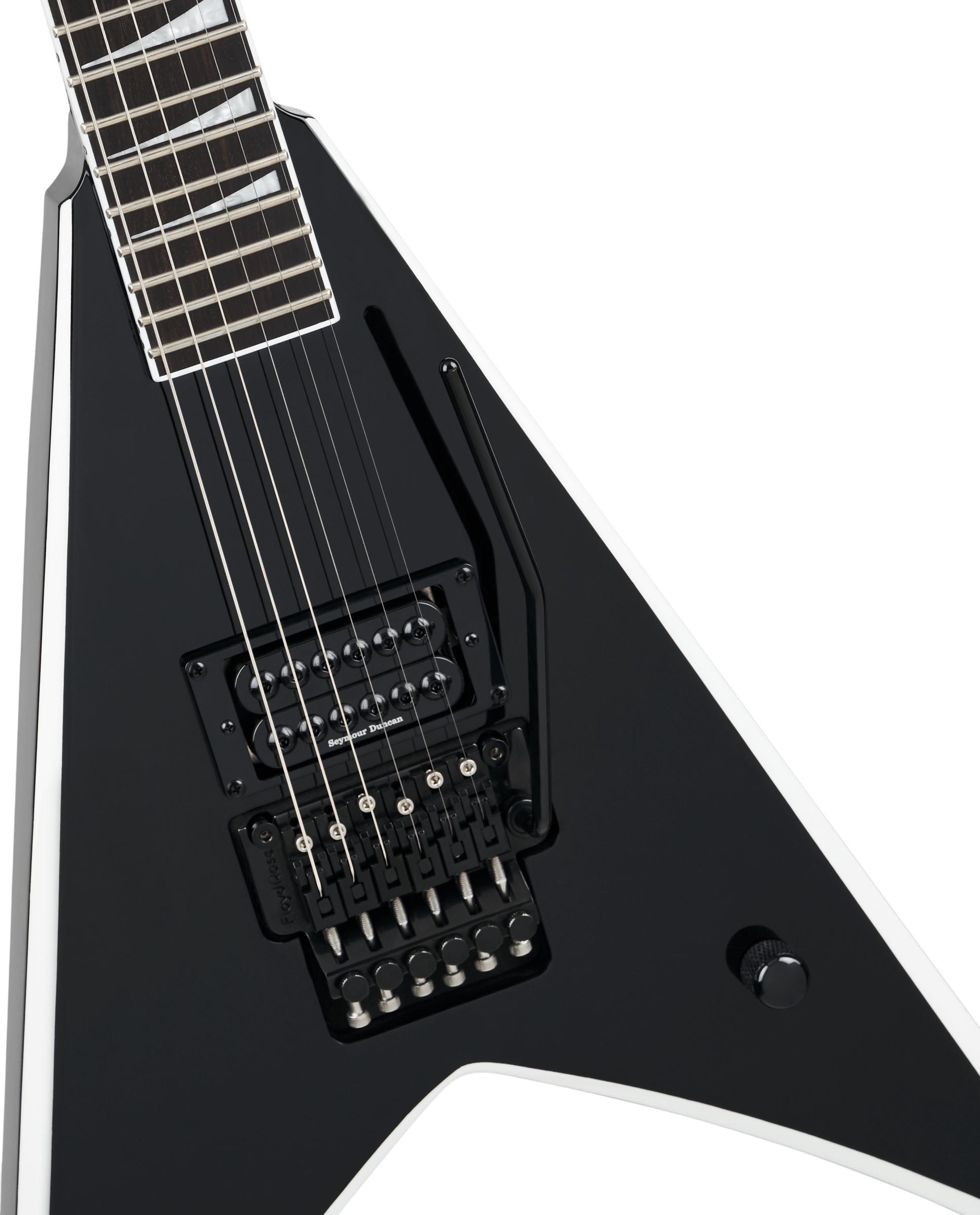Jackson Pro Series Wes Borland Signature King V KV Electric Guitar in Black with White Bevels - 2919775503-Detail.jpg