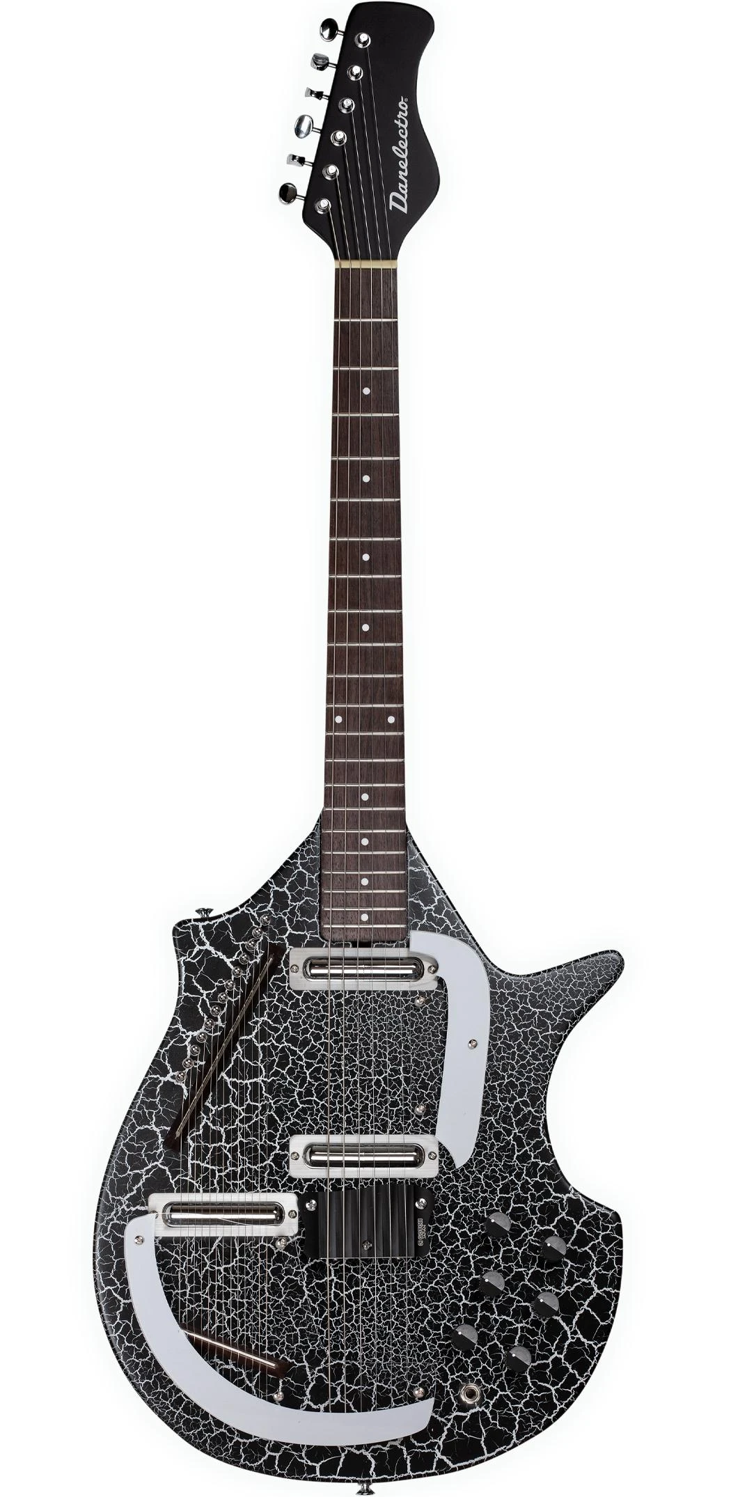 Danelectro Big Sitar in Black Crackle - SITARBKC-Front.jpg