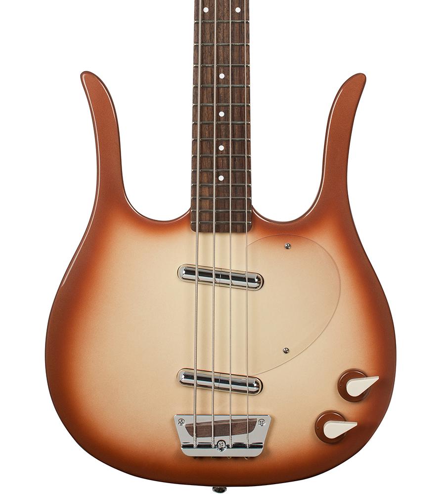 Danelectro Longhorn Bass Guitar in Copper Burst - Andertons Music Co.
