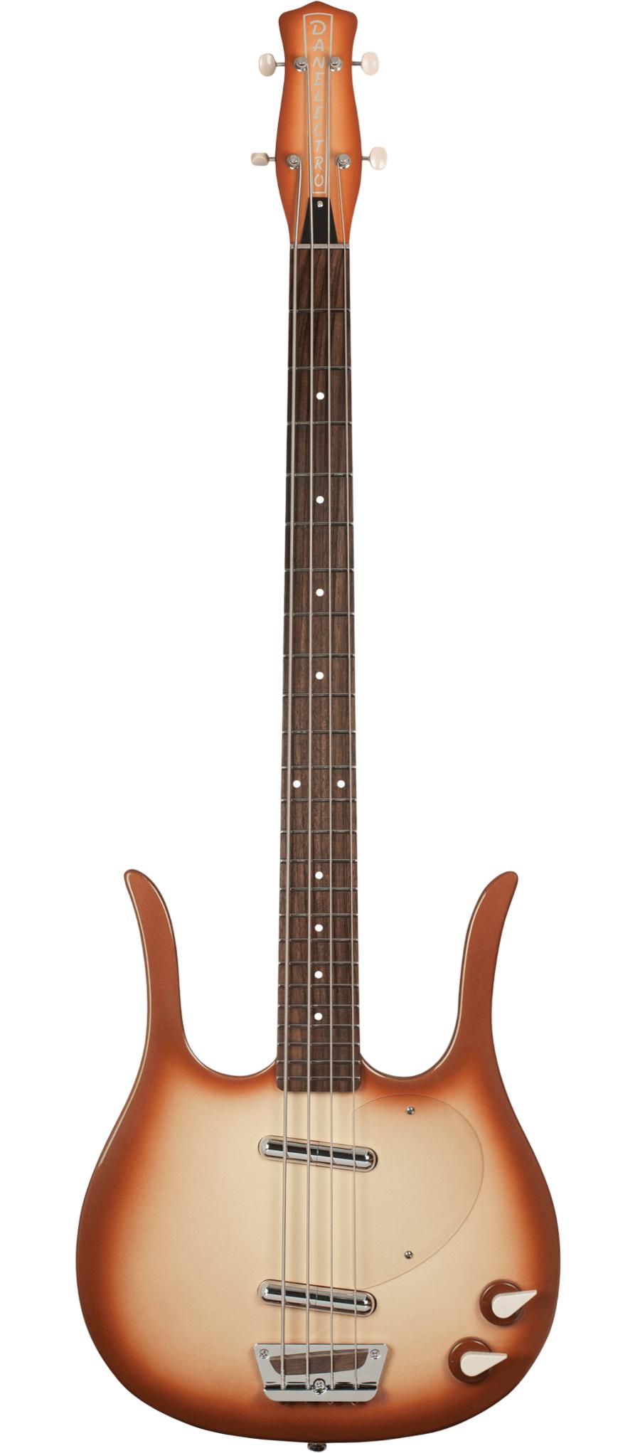 Danelectro Longhorn Short Scale Bass Guitar in Copper Burst - D58LHBCOB-Front.jpg