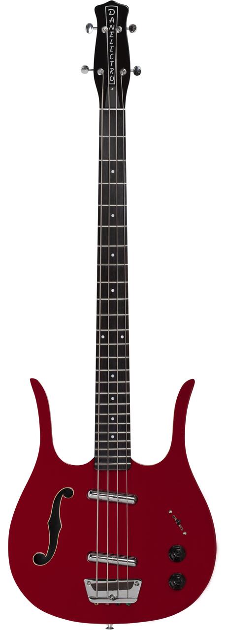 Danelectro Red Hot Longhorn Short Scale Bass Guitar in Red - REDHOTRED-Front.jpg