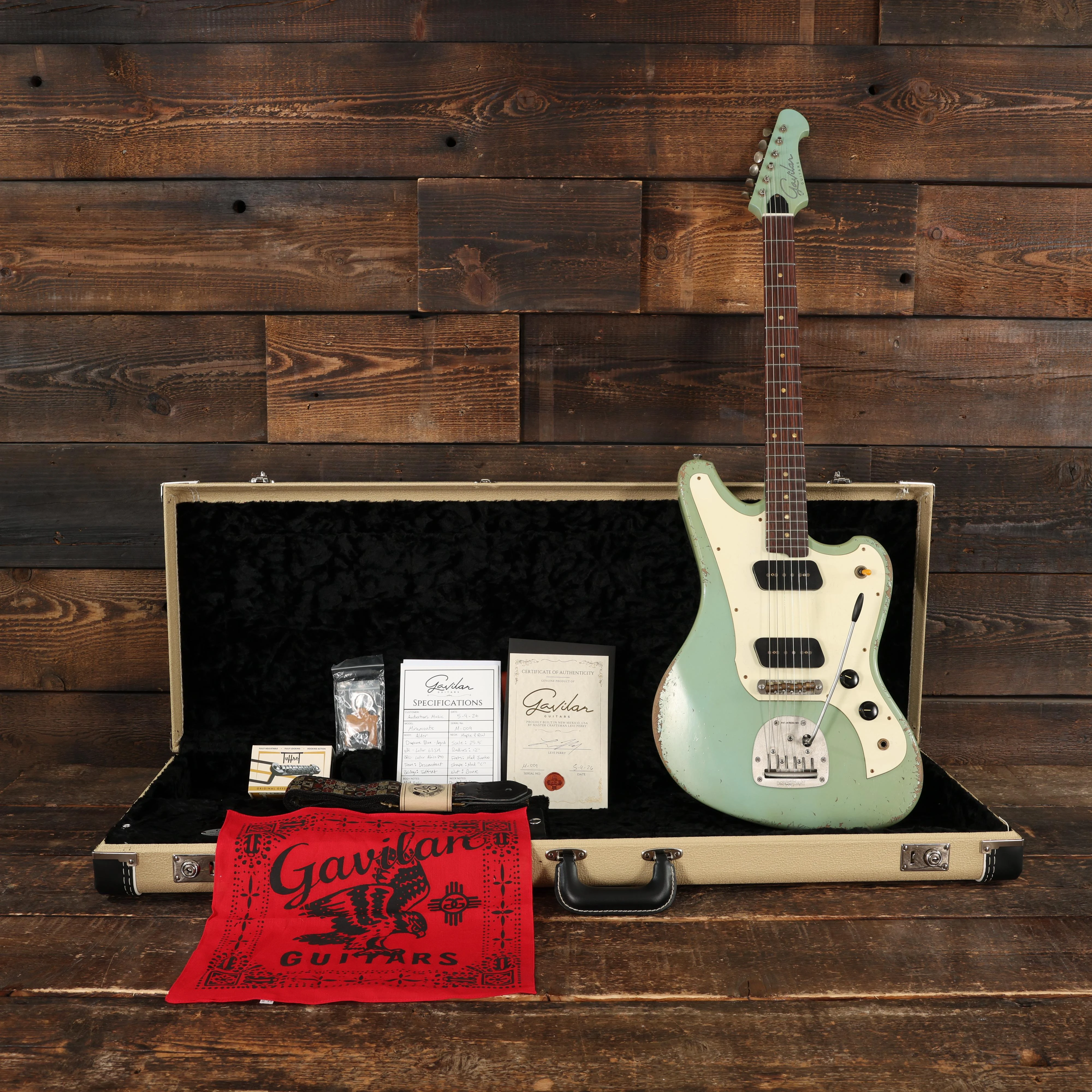 Gavilan Guitars Miramonte Electric Guitar in Lake Placid Blue Medium Aged - M009 (16).JPG