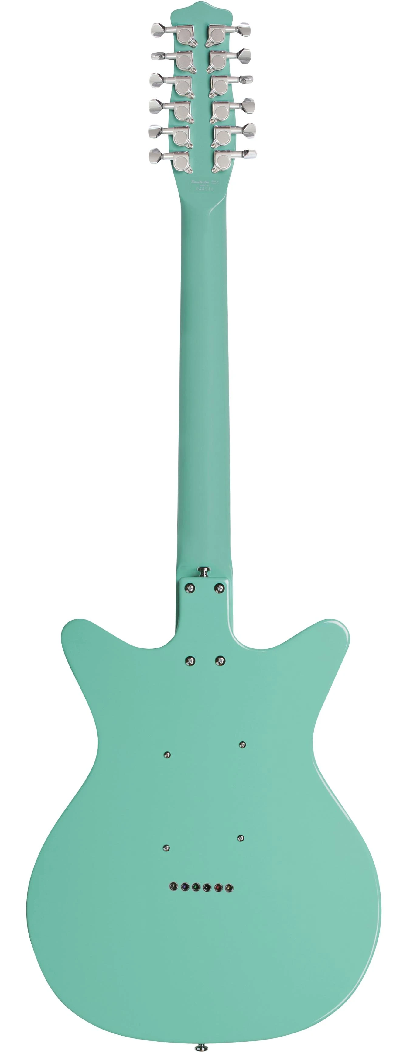 Danelectro Vintage 12-String Left Handed Electric Guitar in Dark Aqua - V12SLEFTDAQU-Back.jpg