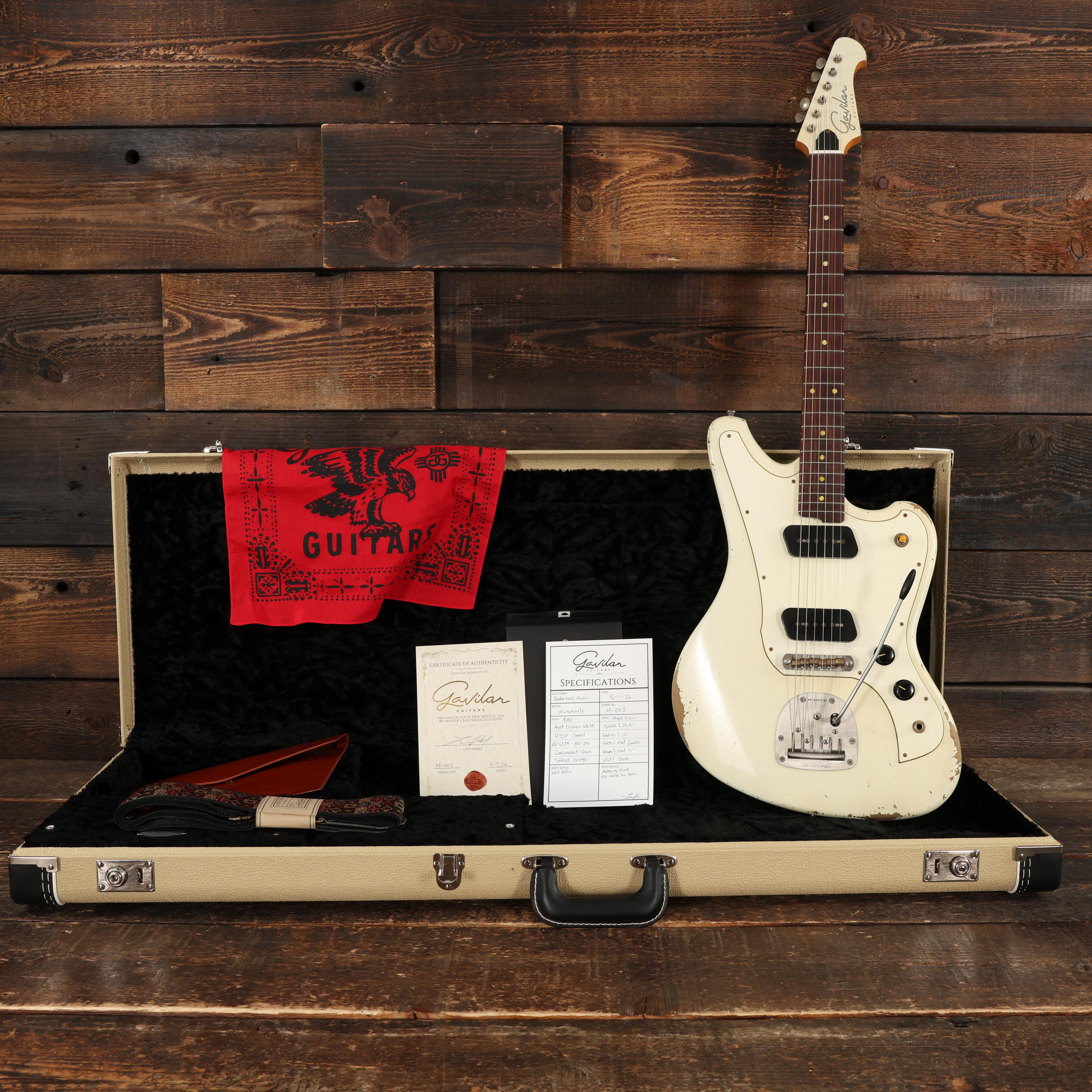 Gavilan Guitars Miramonte Electric Guitar in Olympic White Medium Aged  - M003 (15).JPG
