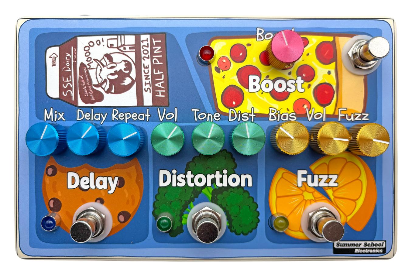Summer School Electronics School Lunch Analog Multi-FX Pedal - SSE-SCLN-1.jpg