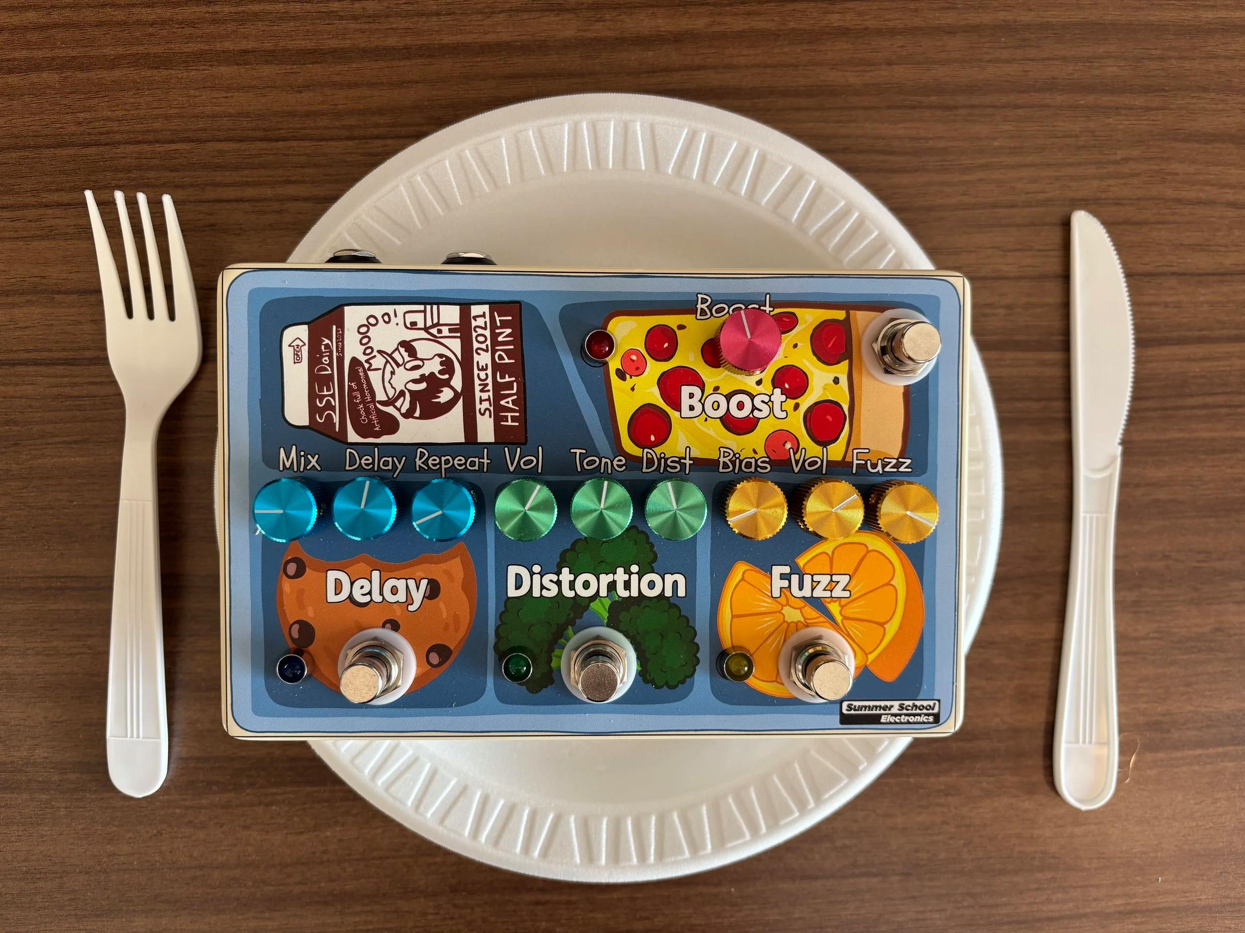 Summer School Electronics School Lunch Analog Multi-FX Pedal - SSE-SCLN-3.jpg