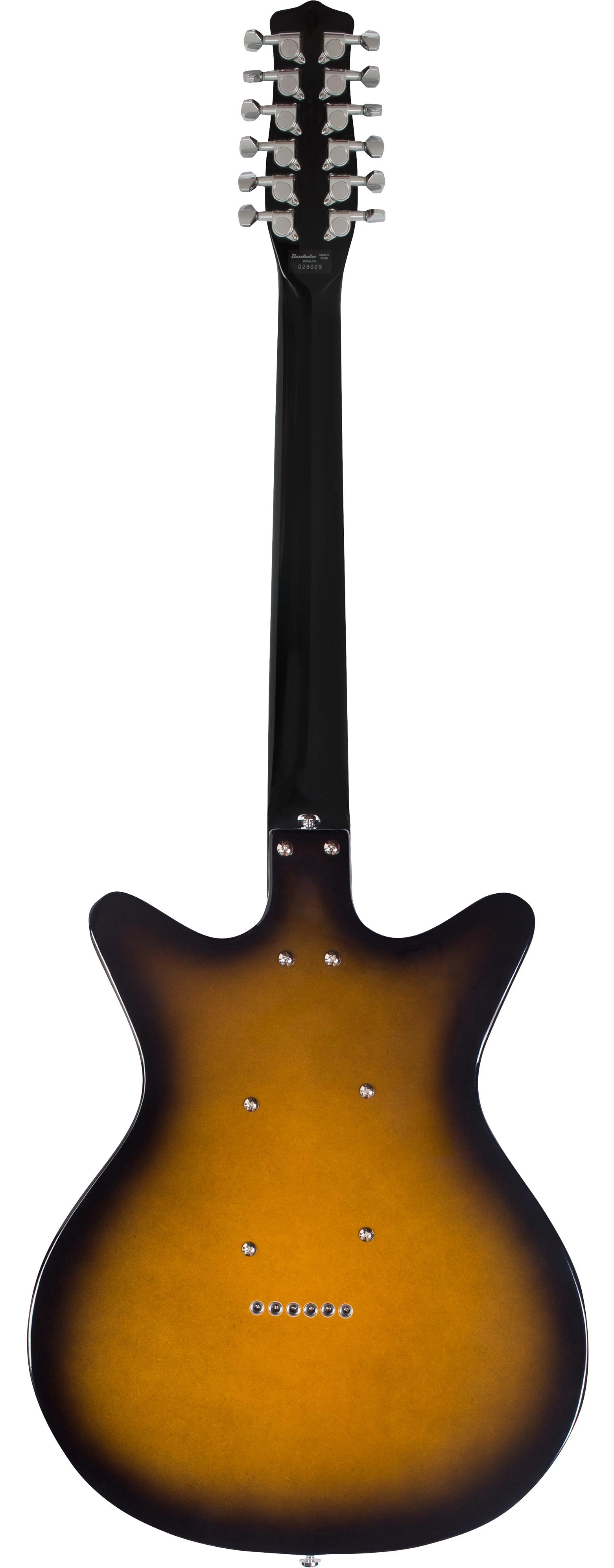 Danelectro 12-String Electric Guitar with F-Hole in Tobacco Sunburst - DC59TSB-12-Back.jpg