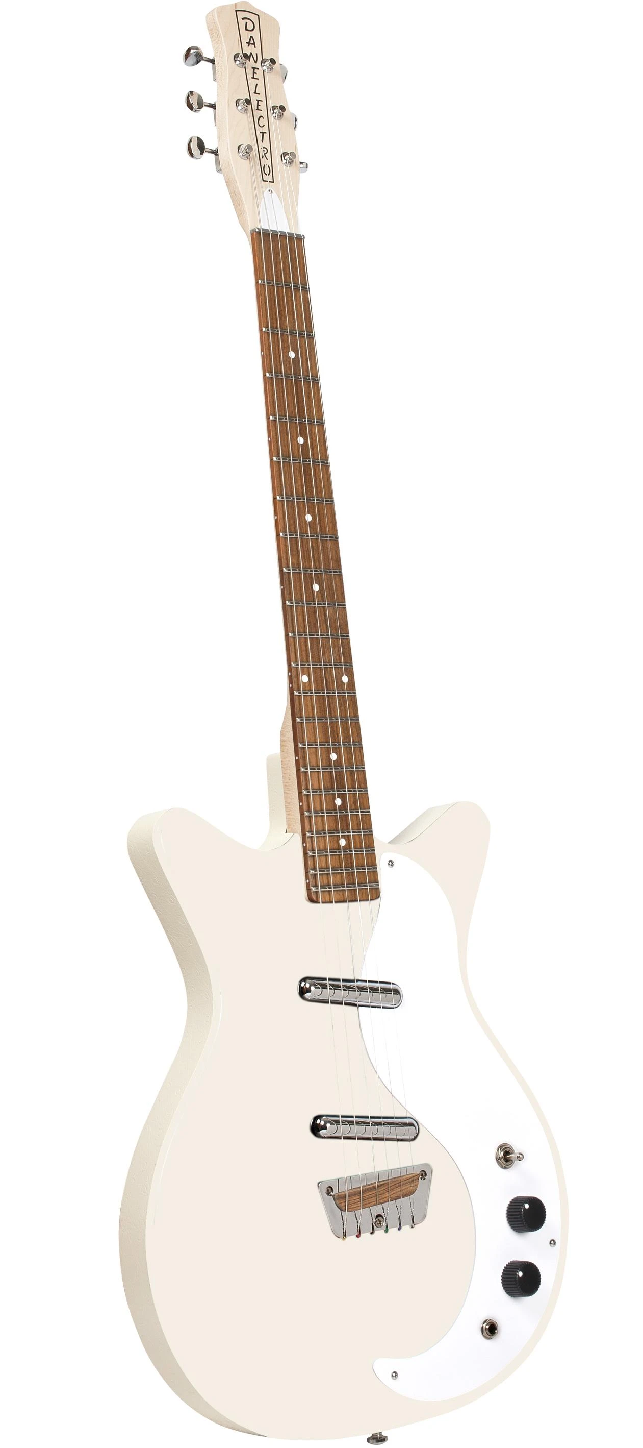 Danelectro Stock ‘59 Electric Guitar in Vintage Cream - STOCK59VCRM-Angle.jpg