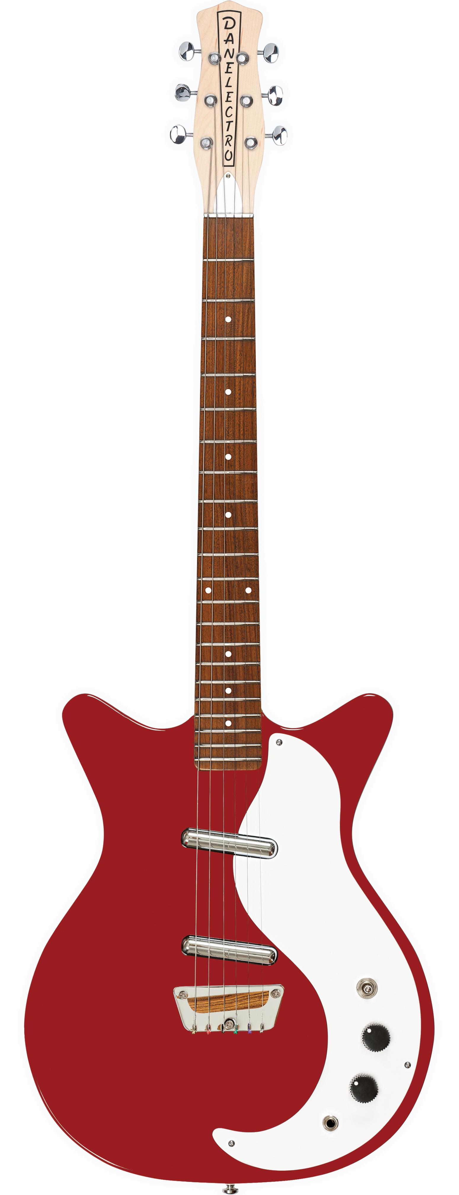 Danelectro Stock ‘59 Electric Guitar in Vintage Red - STOCK59VRED-Front.jpg