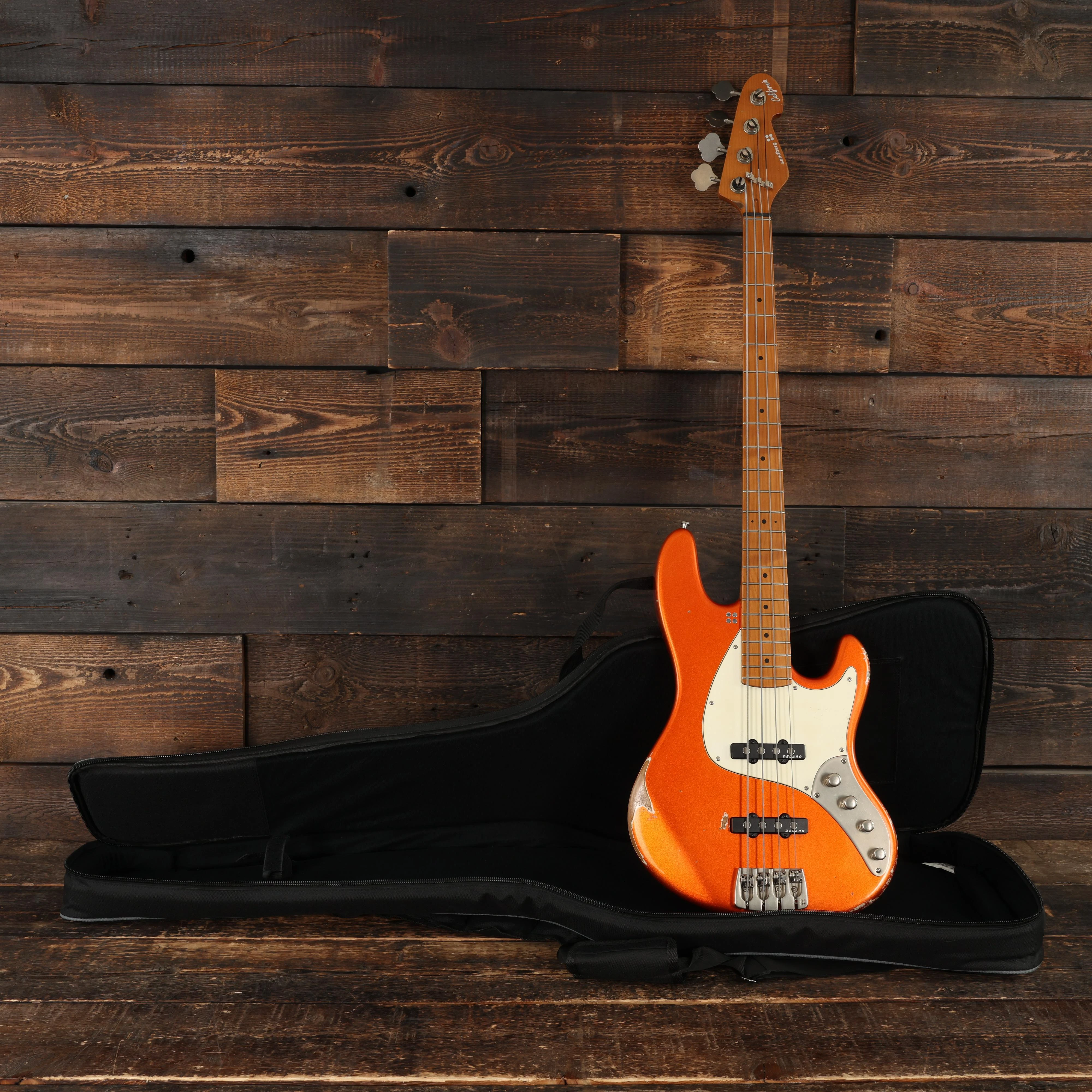 Sandberg California T TT Bass Guitar in Hardcore Aged Orange Metallic - 48207 (15).JPG