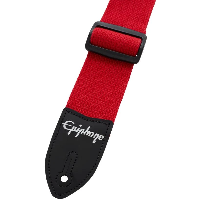 Epiphone Cotton Guitar Strap in Red - AEST-CTRD_detail.jpg