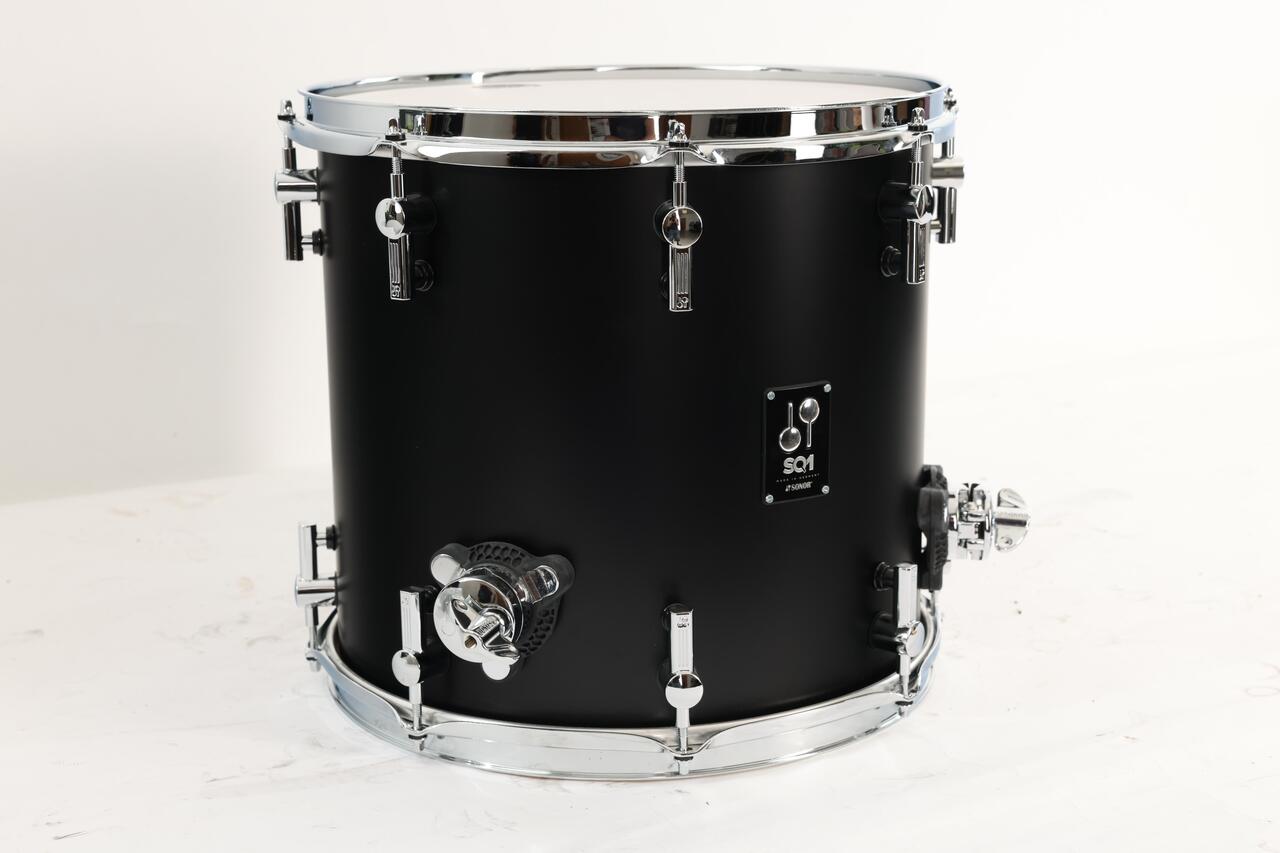 Second Hand Sonor SQ1 14x13 Floor Tom in Matte Black with floor tom legs 015 - SH-213-0015 (3).jpg