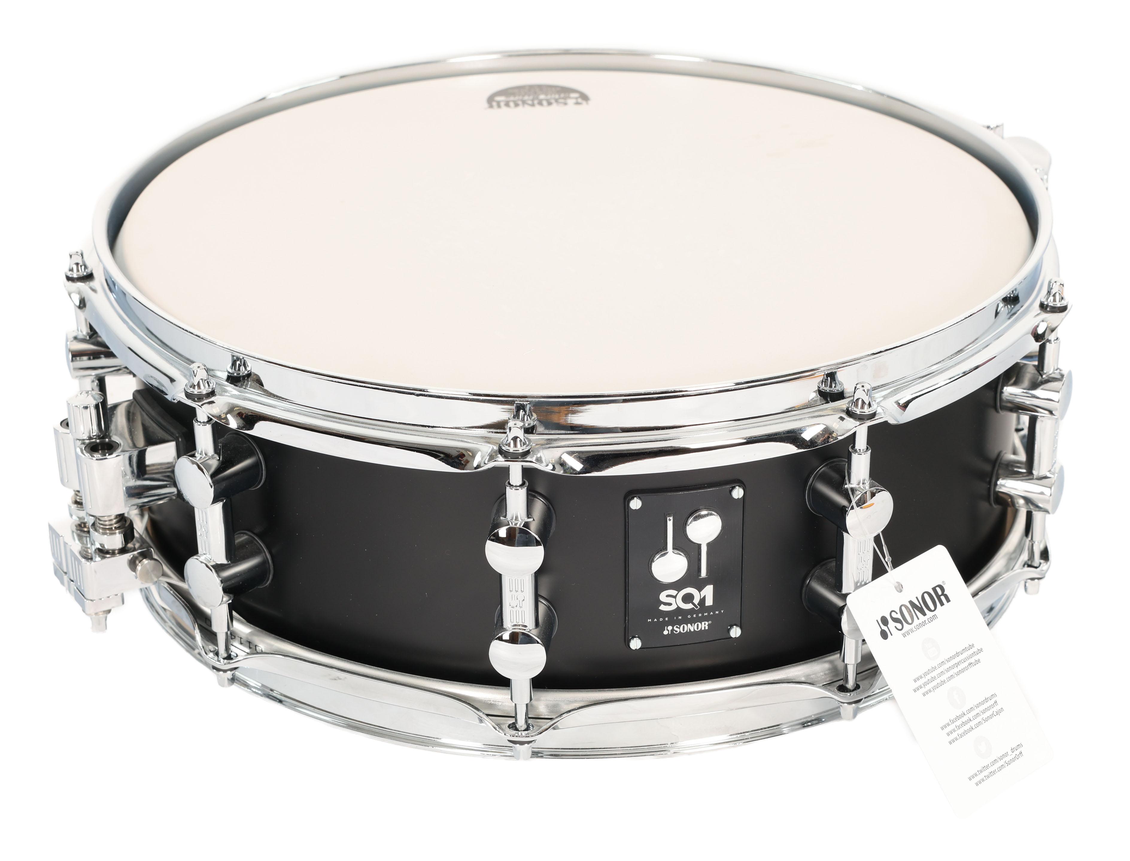 Second Hand Sonor SQ1 14x5 Snare in Matte Black #014 - SH-213-0014 (2).jpg