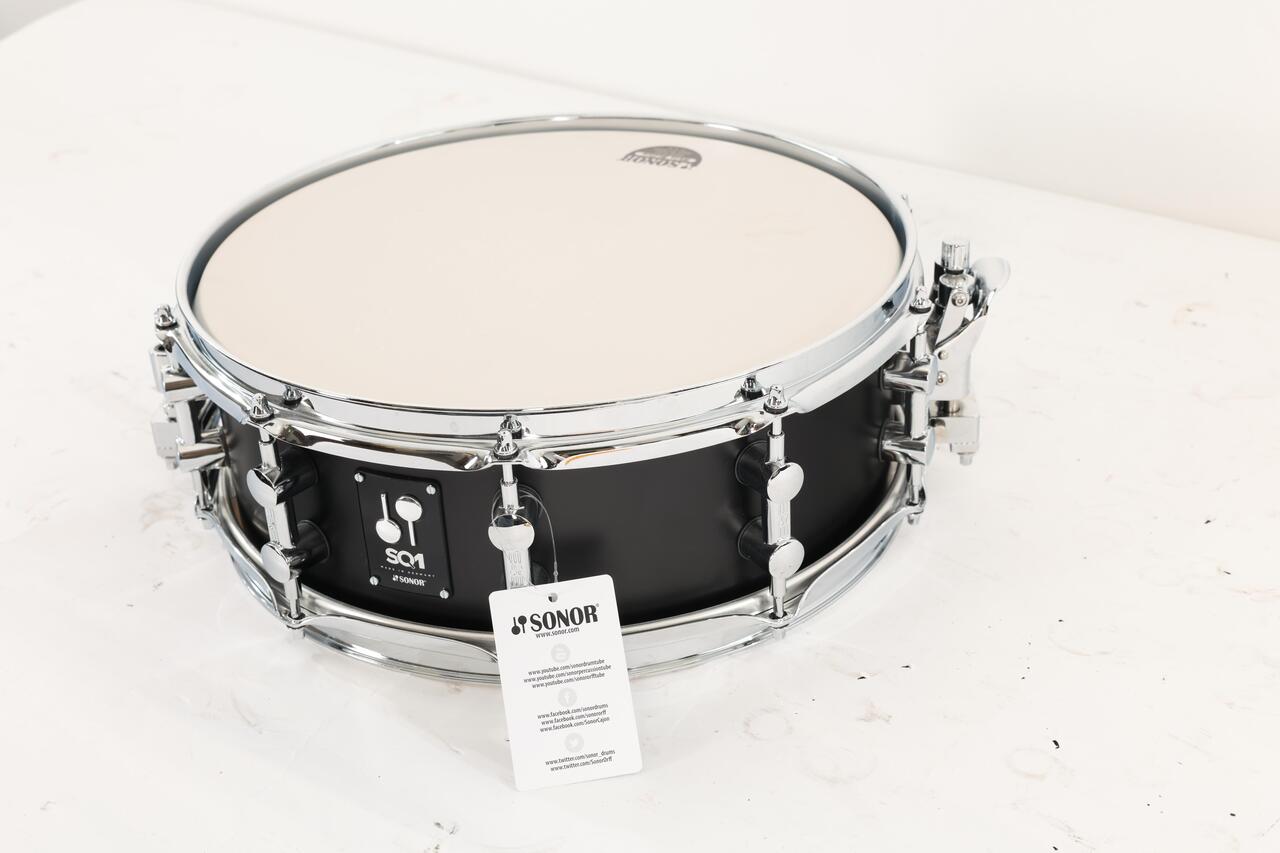 Second Hand Sonor SQ1 14x5 Snare in Matte Black #014 - SH-213-0014 (3).jpg