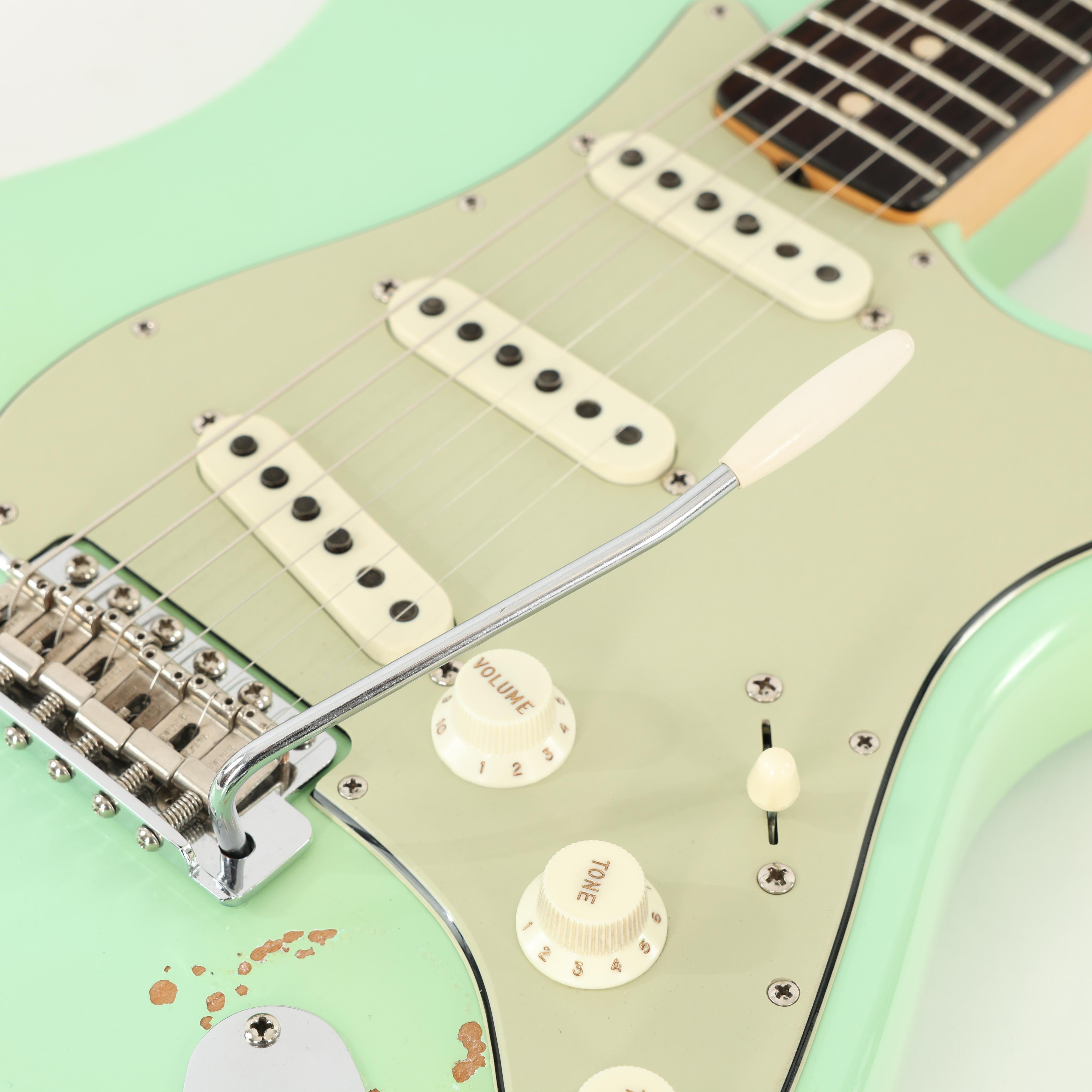 Second Hand Fender Custom Shop Paul Waller Masterbuilt Stratocaster in Surf Green 443 - SH-114-2443 (7).jpg