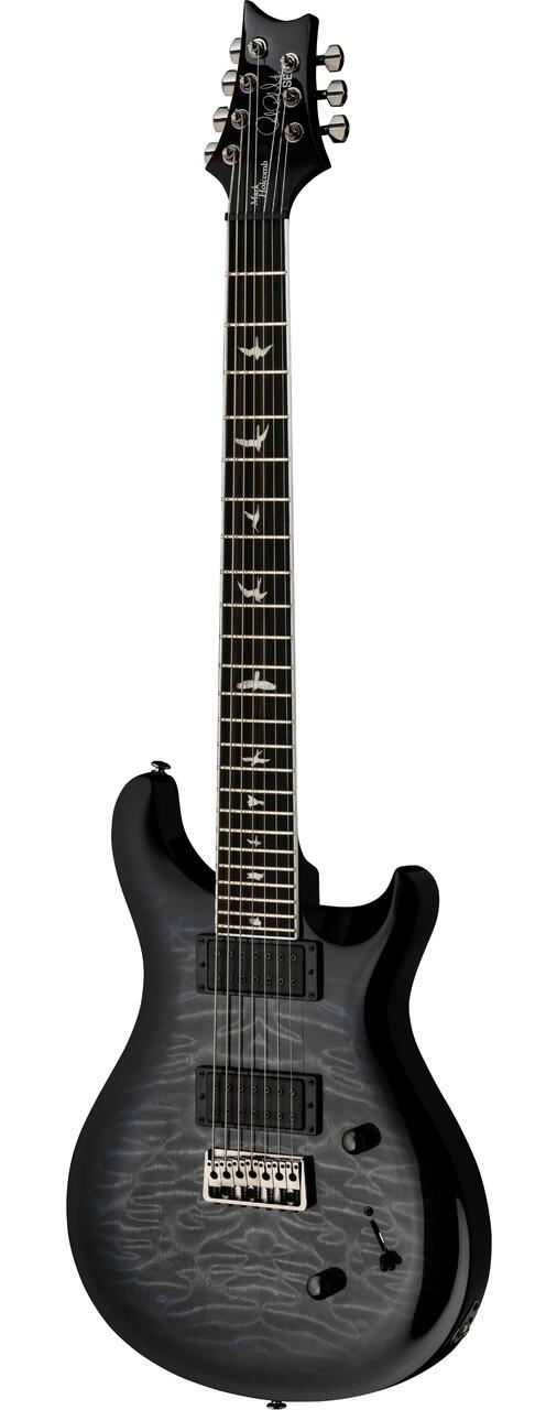 B Stock : PRS SE MARK HOLCOMB Seymour Duncan Scarlett & Scourge SVN Seven String In Holcomb Blue Burst - 003 - SEMH77QHL-PRS-SE-Mark-Holcomb-SVN-Blue-Burst-Angle.jpg
