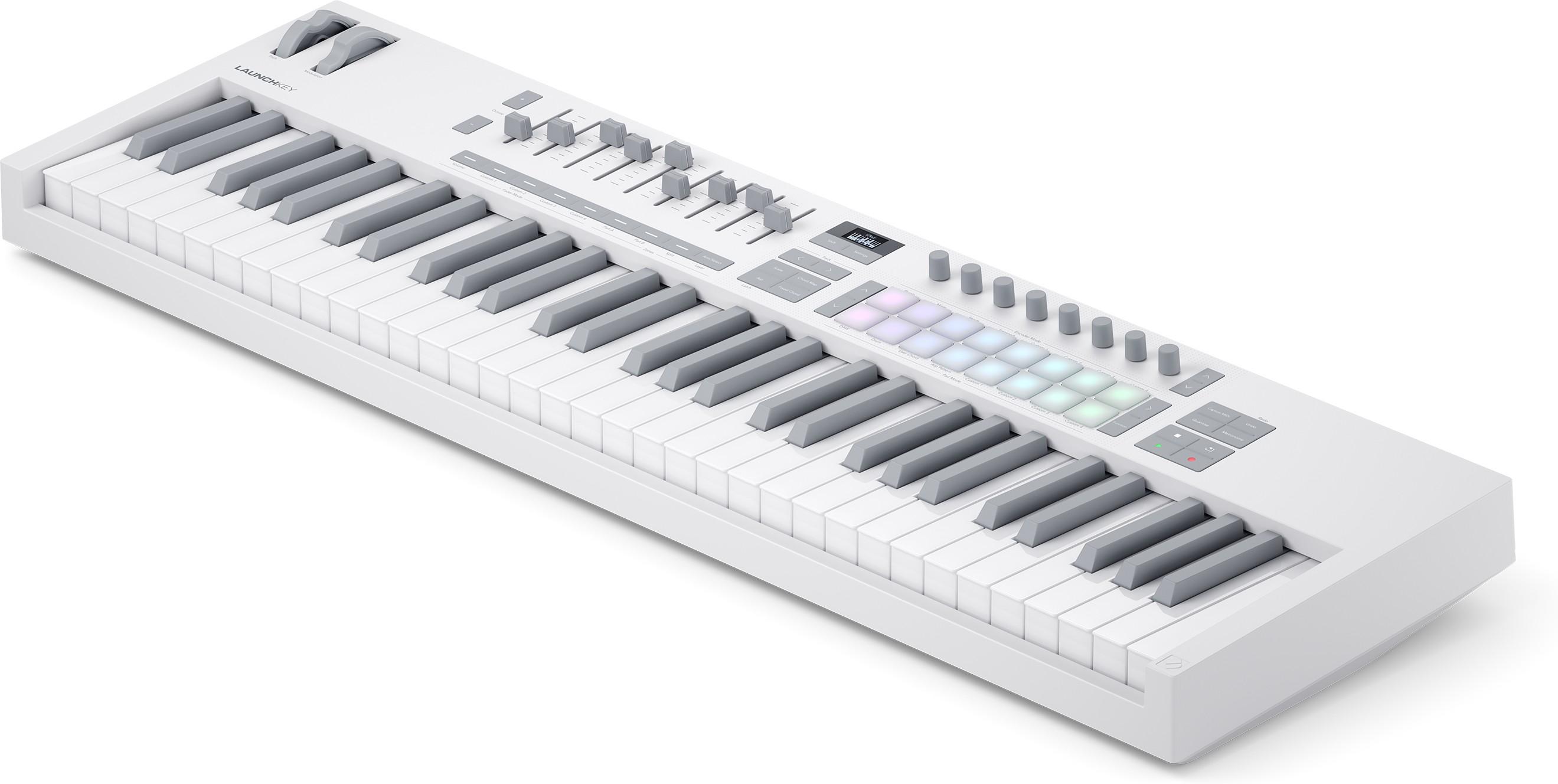 Novation Launchkey 61 Key DAW MIDI Controller Keyboard MK4 In White - NOVLKE61MK4WHT (4).jpg