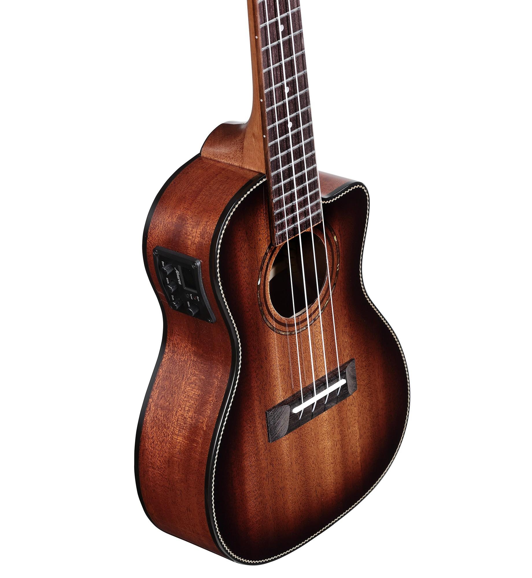 Alvarez Artist AU66CCESHB Electro Acoustic Concert Ukulele in Shadowburst - AU66CCESHB-Top-Angle.jpg