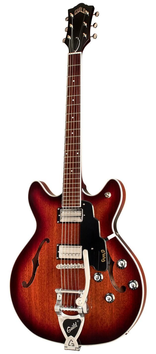 Guild Starfire I DC Vibrato Semi-Hollow Electric Guitar in California Burst - GSFIDCCFV 2.jpg