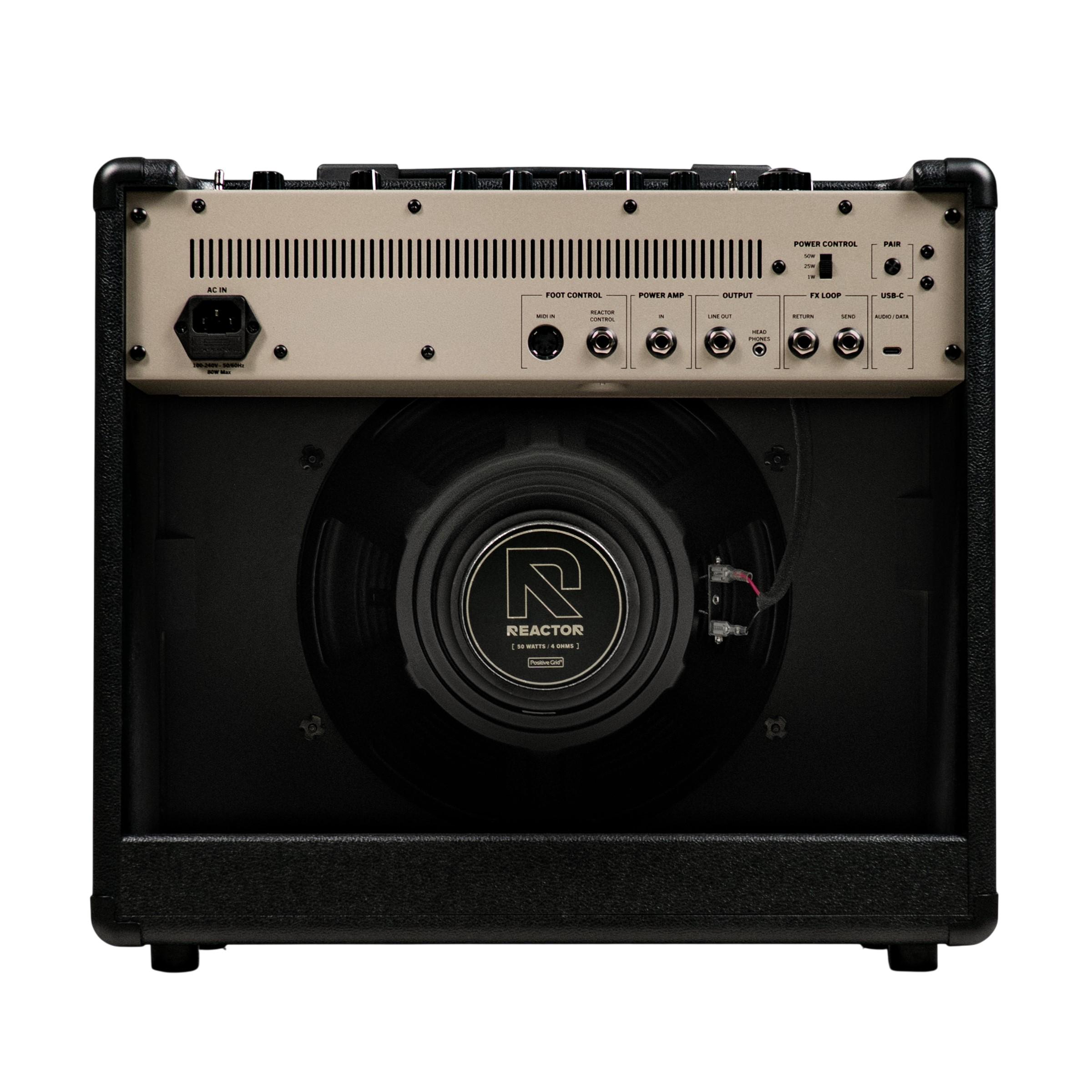 Positive Grid Reactor 50 Amp & Spark Link Wireless System Bundle - BUN-REACTOR50-LK-Back.jpg
